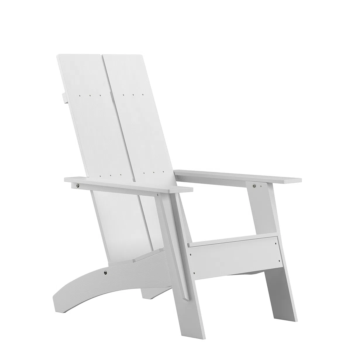 Flash Furniture Muebles Flash Silla Adirondack Moderna, White, Set of 1