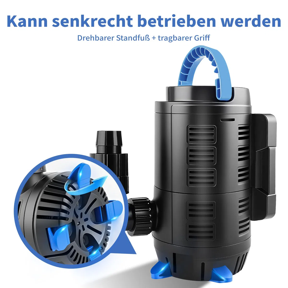 Forever Bomba de estanque de velocidad ajustable para exteriores 180W Eco Motor bomba de chorro 15000 L/h con controlador multifuncional para estanques de jardín, estanques de peces, fuentes