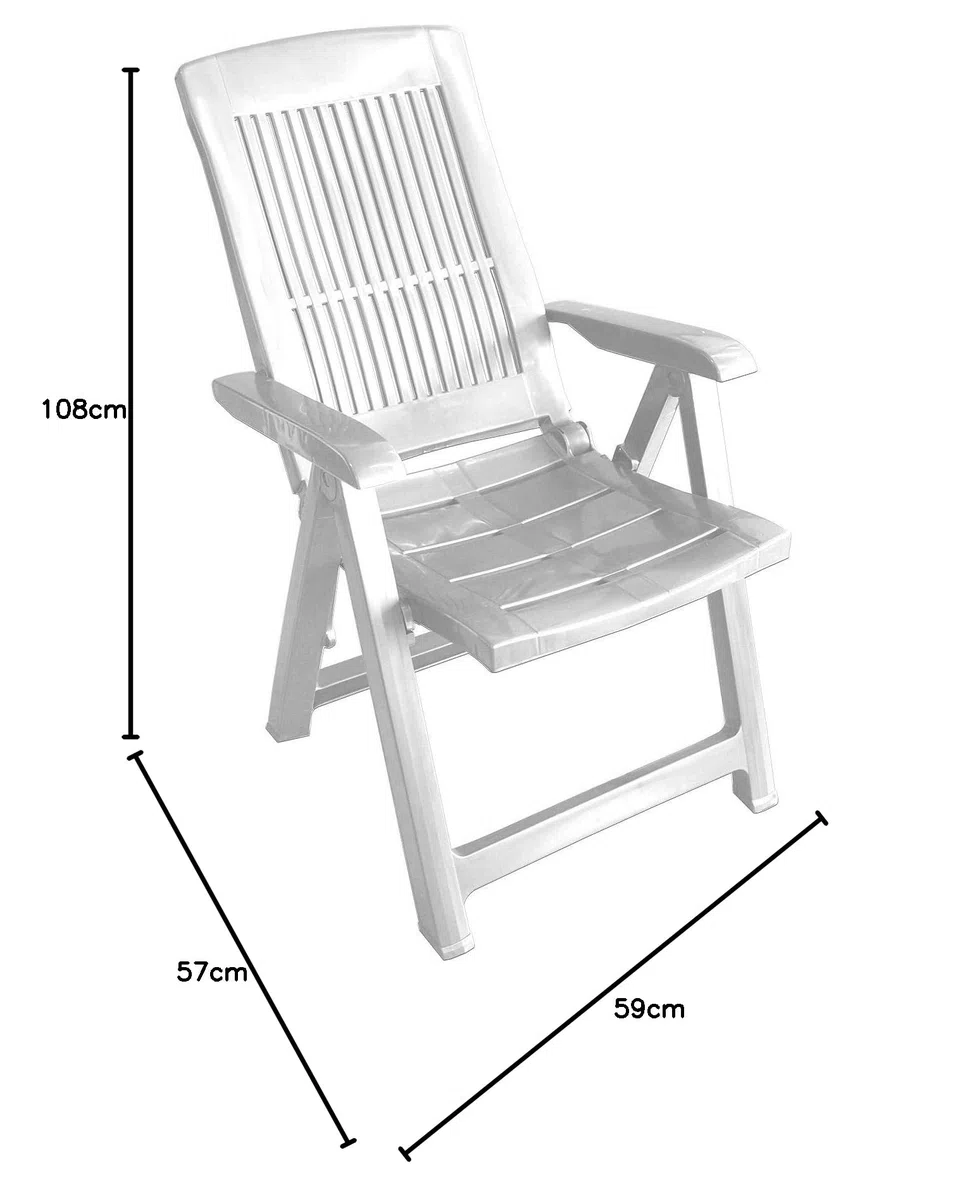Saturnia 8330025 Sillon Resina 5 Posiciones Blanco Tampa