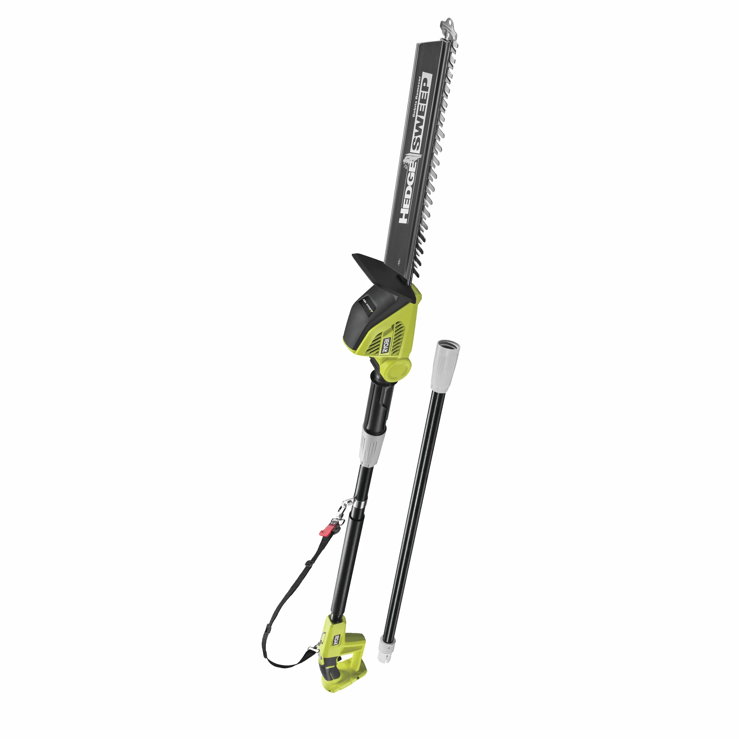 RYOBI - Cortasetos con Pértiga Sin Cable 18V One+ - Cuchillas 45cm - Trabajos de Largo Alcance - Se Entrega con 1 Funda, 1 Arnés, 1 Extensión - OPT1845 - Sin Batería ni Cargador