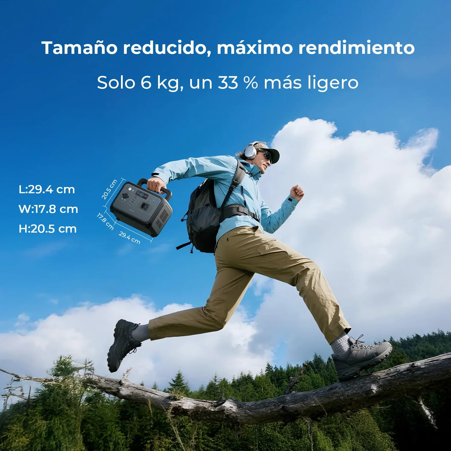 OUKITEL P800 Estación de Energía Portátil 800W con Panel 100W, Generador Solar con Batería Lifepo4 de 512 Wh, Generador con Salidas USB A Y C, Potencia Máxima de 1600 W, Carga Rápida, Portátil 6 Kg