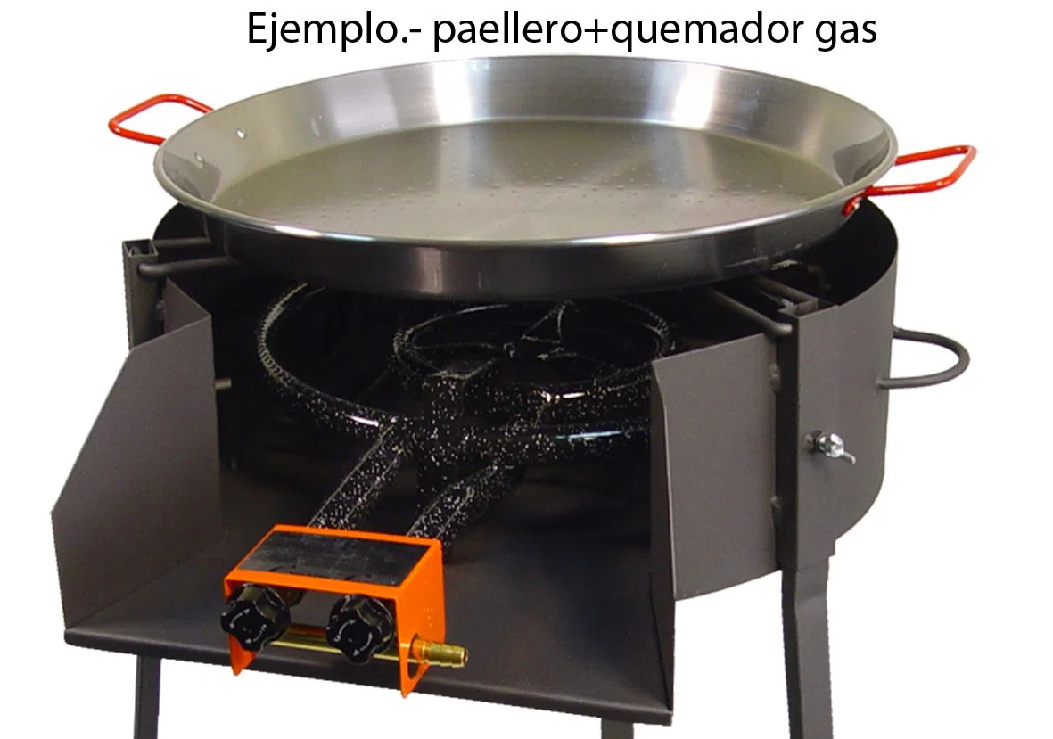 Imex El Zorro - Barbacoa Redonda Ø70 cm con Soporte para Paellera | Barbacoa Exterior sin Humo Portátil | Barbacoa Carbón o Gas | Barbacoa Pequeña y Desmontable para Jardín o Terraza