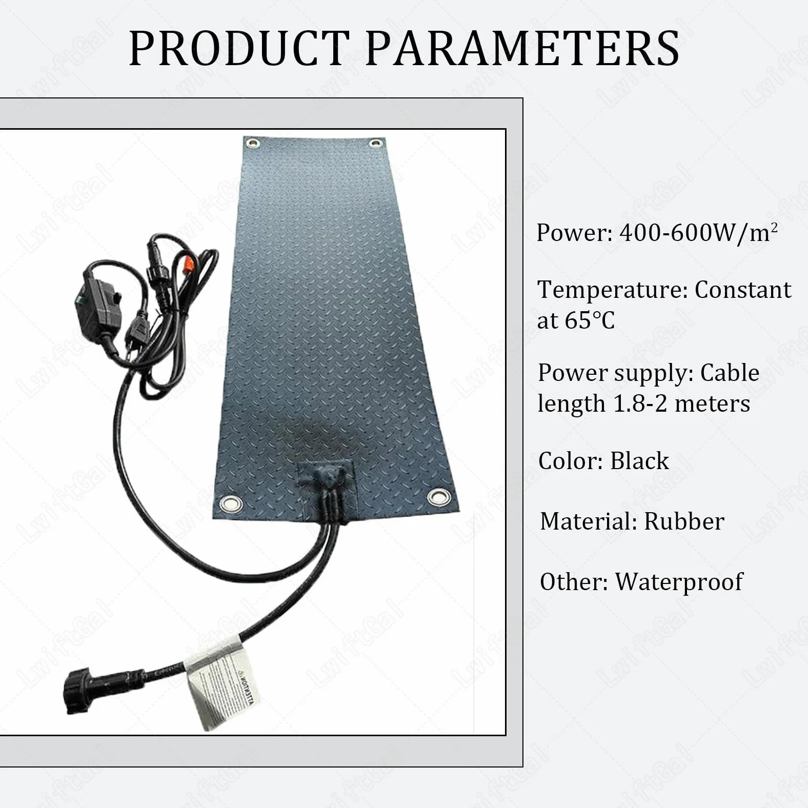 Tapete para Derretir Nieve para Exteriores, Tapetes Calefactados para Derretir Nieve, Alfombra Calefactada Antideslizante para Hielo Y Nieve con Cable De AlimentacióN 5pcs-25 * 76cm