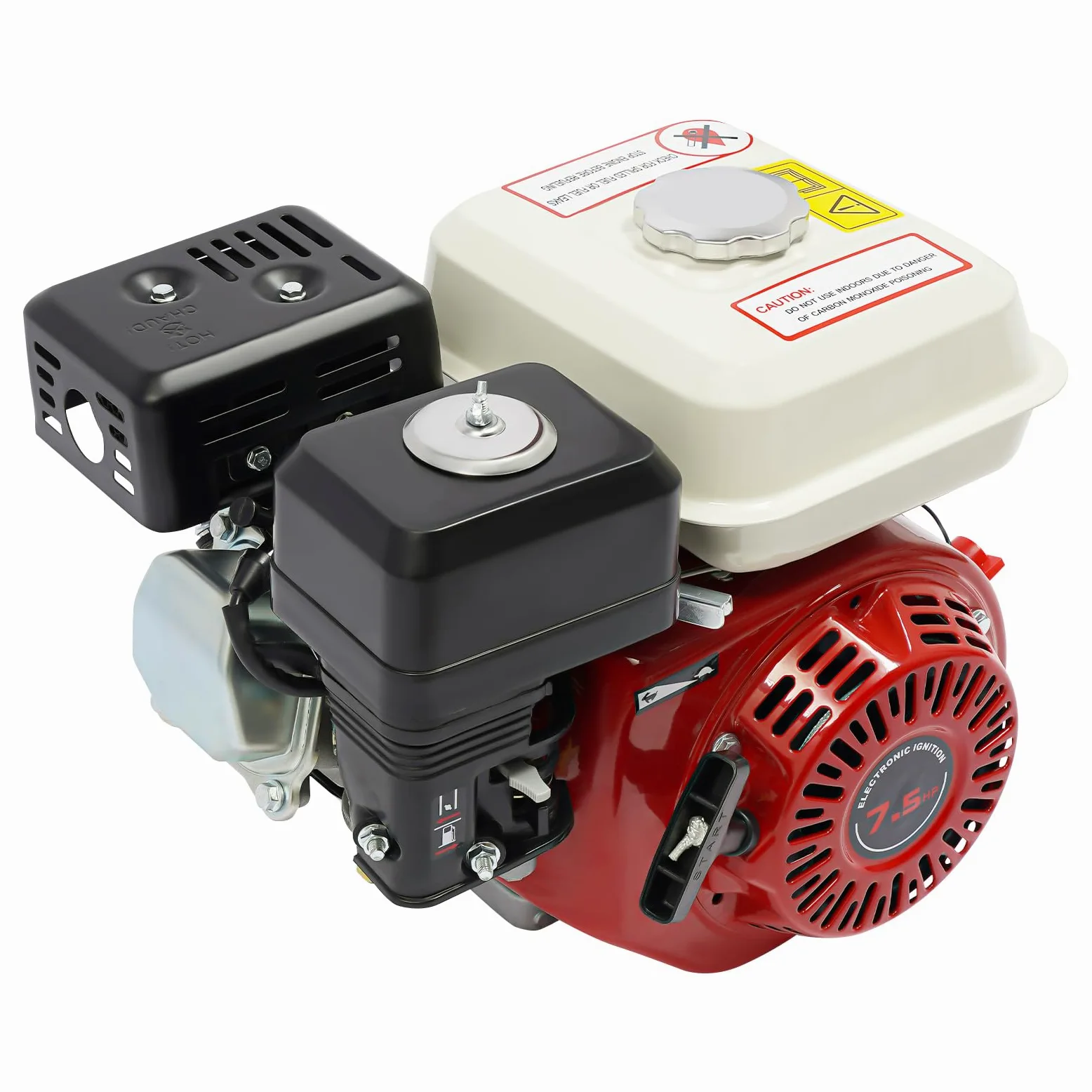 Motor de gasolina de 7,5 CV 3 kW de 4 tiempos, motor de estacionamiento con cigüeñal de 20 mm de diámetro, enfriado por aire, cilindrada de 212 cc, para cortacésped, máquinas de bomba, bombas de agua