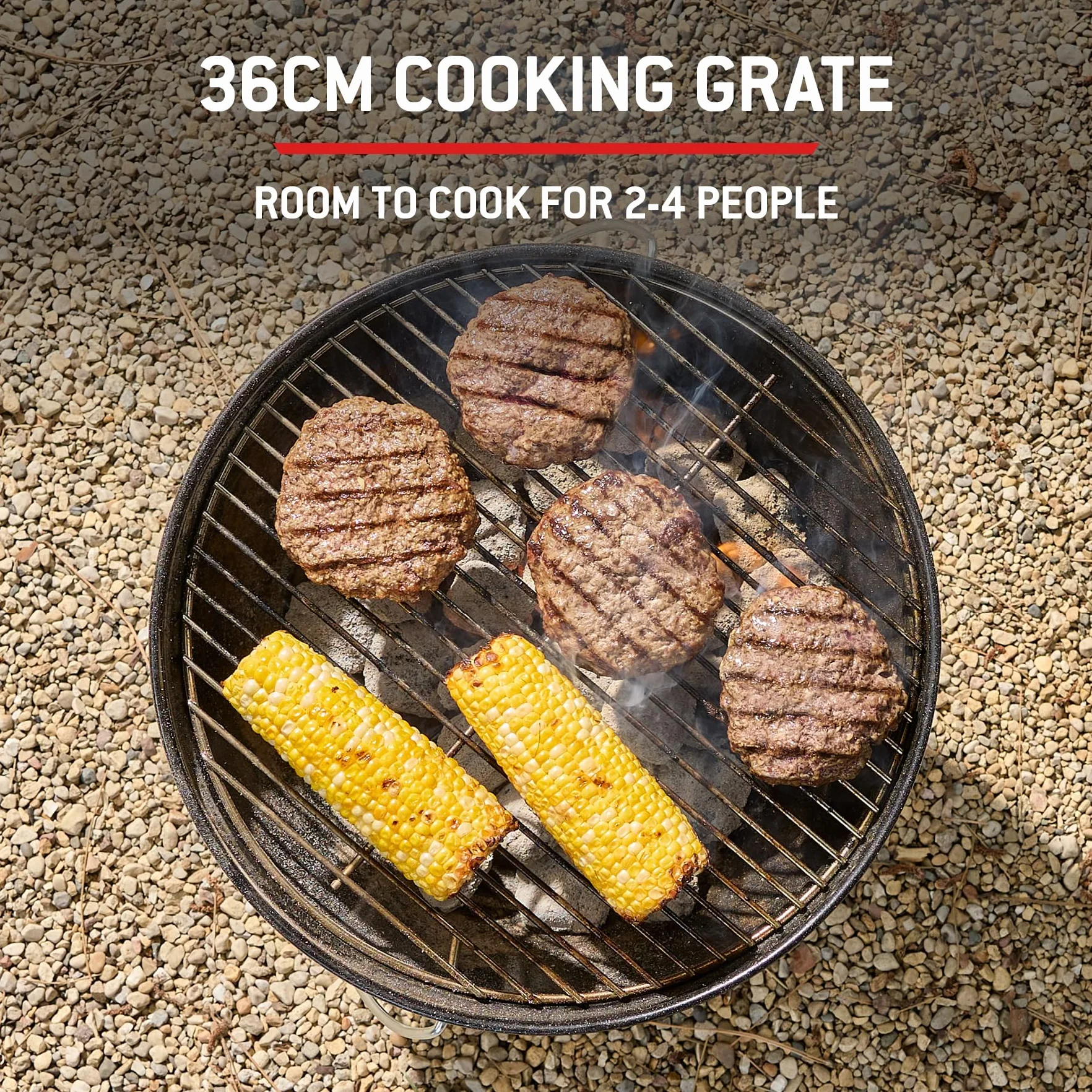 Weber Smokey Joe Premium Barbacoa de carbón, superficie de la parrilla de Ø 37 cm, barbacoa portátil con asa para transportar, barbacoa con tapa y cuba esmaltadas en porcelana - Slate Blue (1126804)