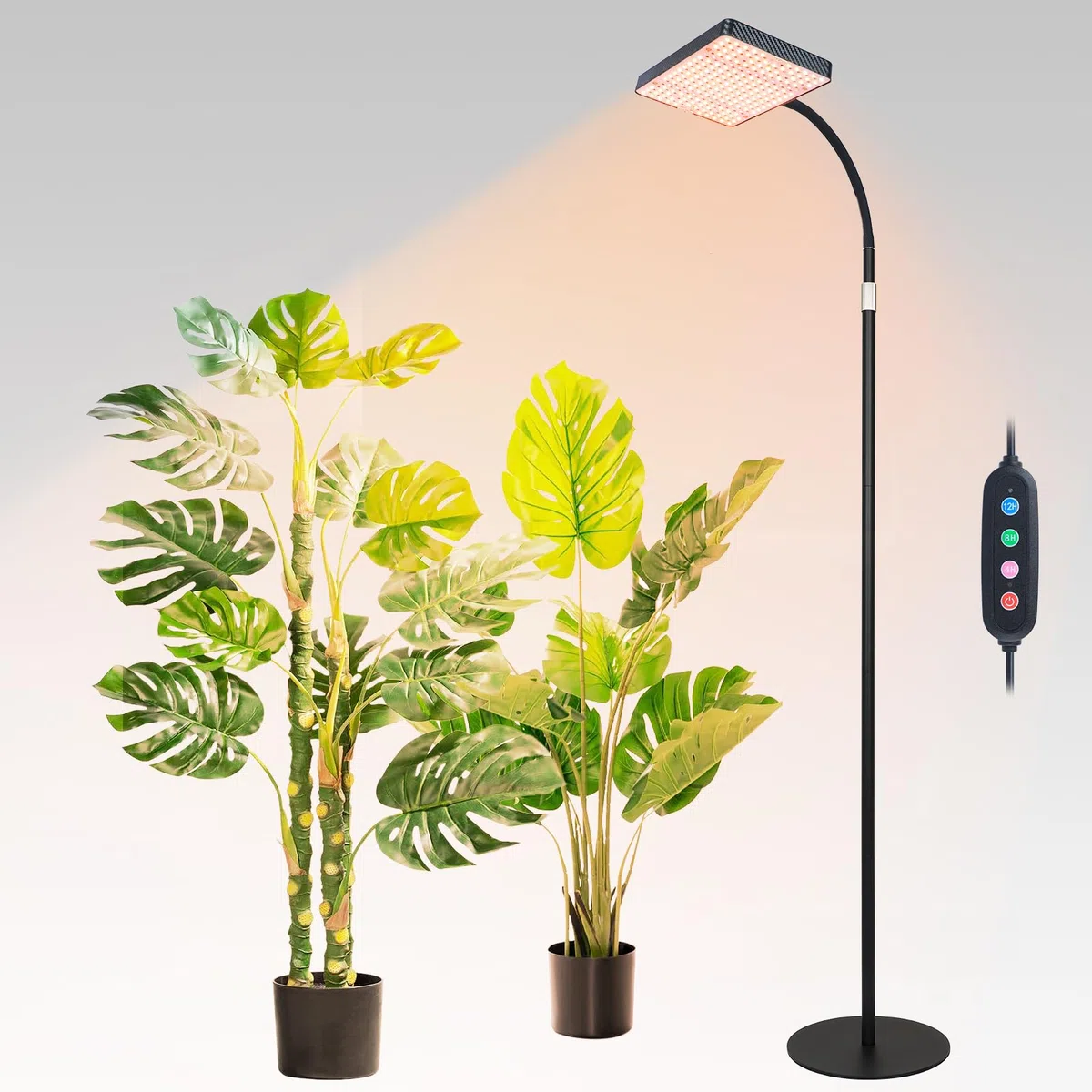 FECiDA Lámpara de cultivo, Trípode Lámpara de Planta de UV-IR espectro completo 200W, Luces de crecimiento con On/Off Conversión Y Función de Cadena de Crisantemo