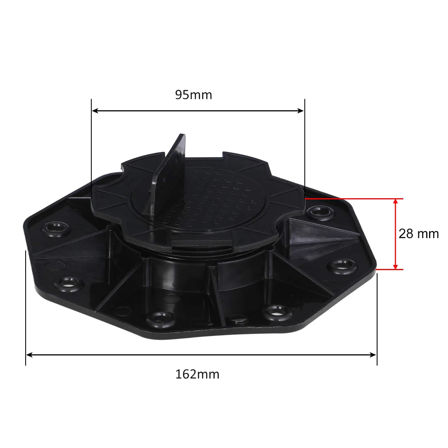 XPOtool Juego de 80 bases regulables para terraza carga máxima 2700kg ajustable en altura 18-25 mm