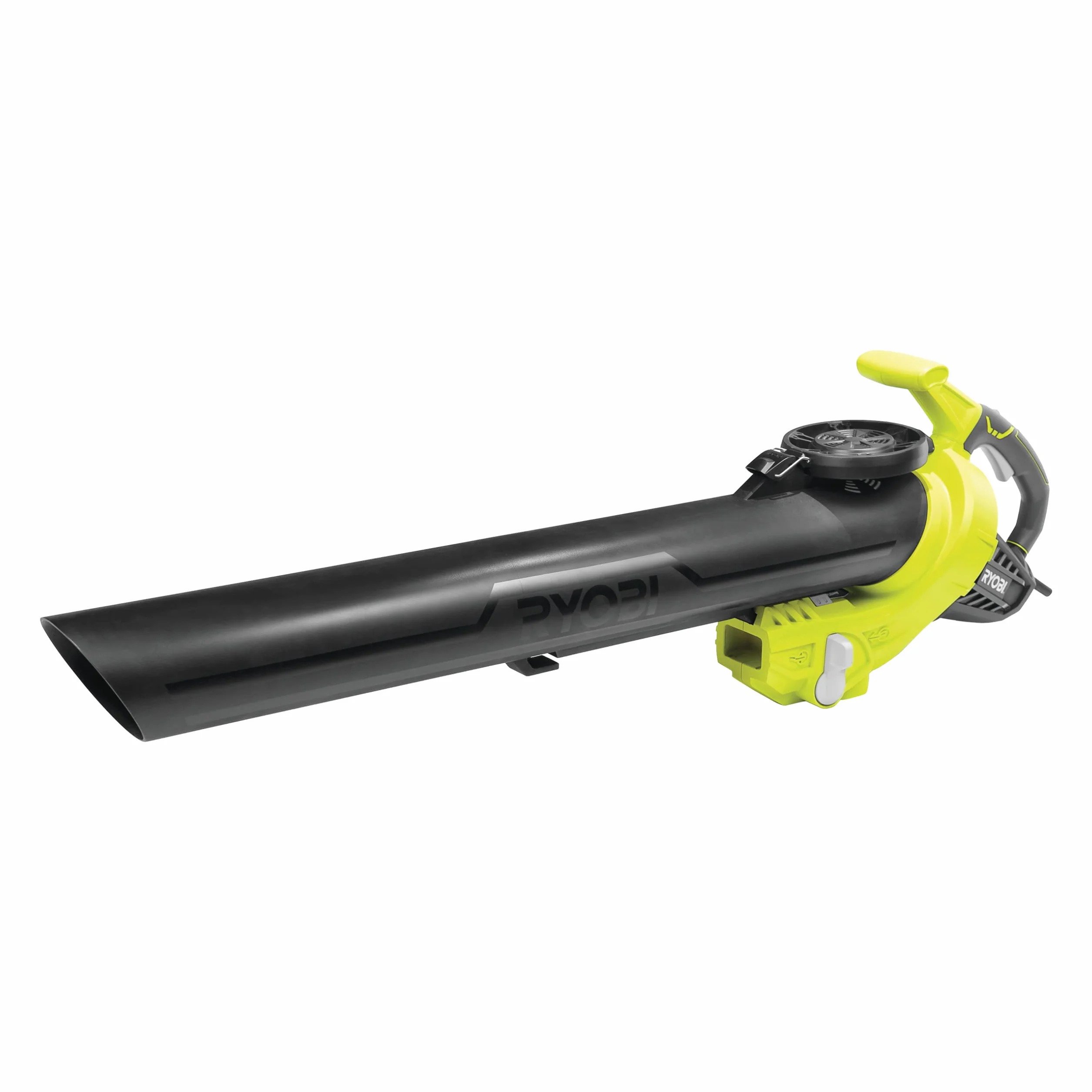 RYOBI - Soplador/Aspirador/Triturador Eléctrico 3-en-1 - Limpieza Hojas, Pasillos Exteriores, Terrazas, Céspedes Jardines Medianos y Grandes - 1 Bolsa Impermeable 45L - RBV3000CESV