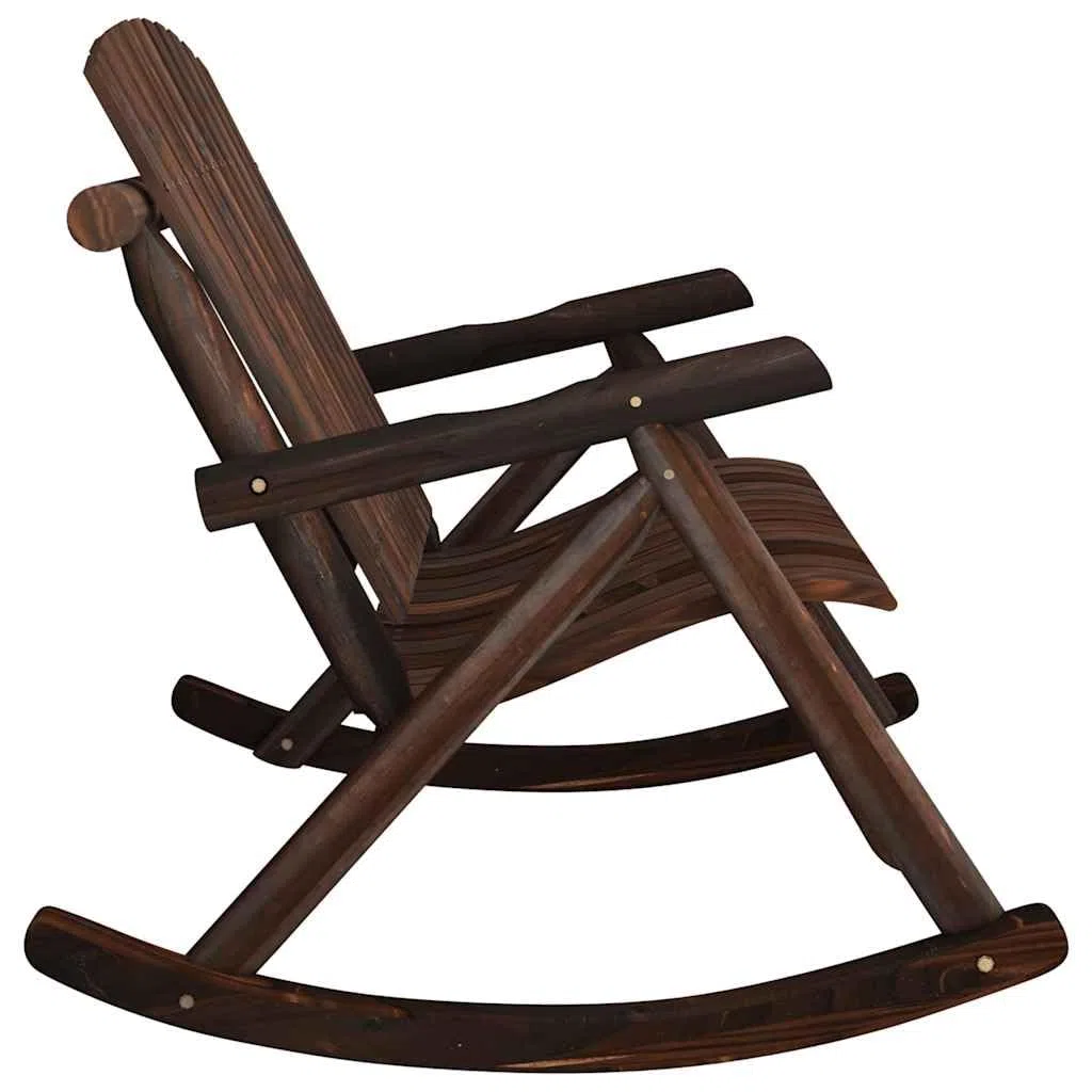 vidaXL Banco Mecedora de jardín de 2 plazas Madera Abeto 123x96x102 cm, Banco Mecedora de Madera, Banco Mecedora de Exterior, Banco Mecedora Porche