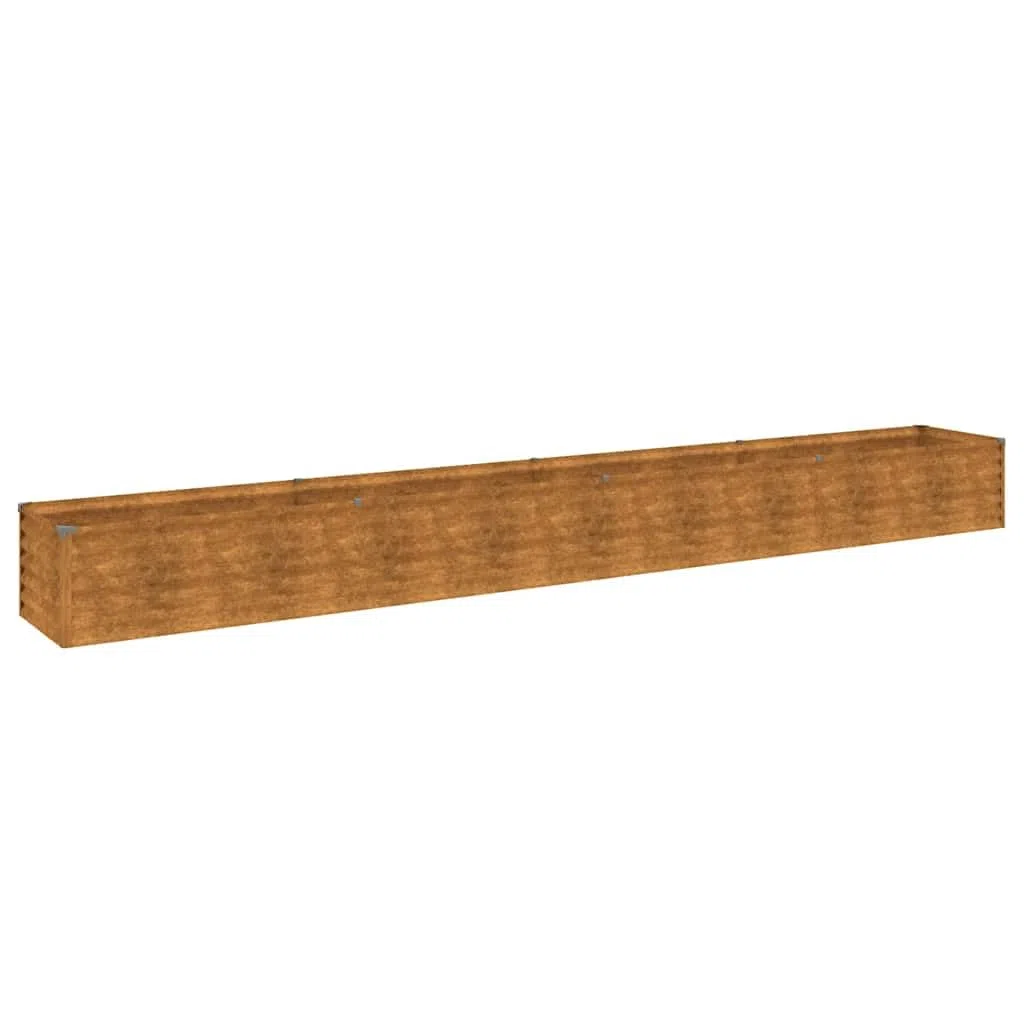 vidaXL Jardinera elevada de Acero corten 386x50x36 cm