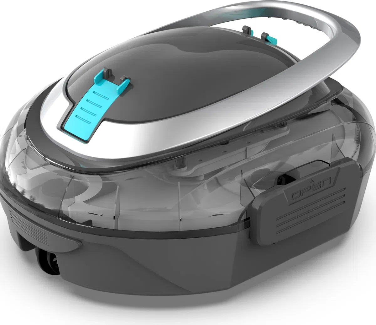 (2026 S2 Robot Piscina, Aspirador Inalámbrico, Doble Filtración, Doble Motor, 90min Limpieza, Autoaparcable, Ideal para Piscinas de Fondo Poco Profundo(Gris)