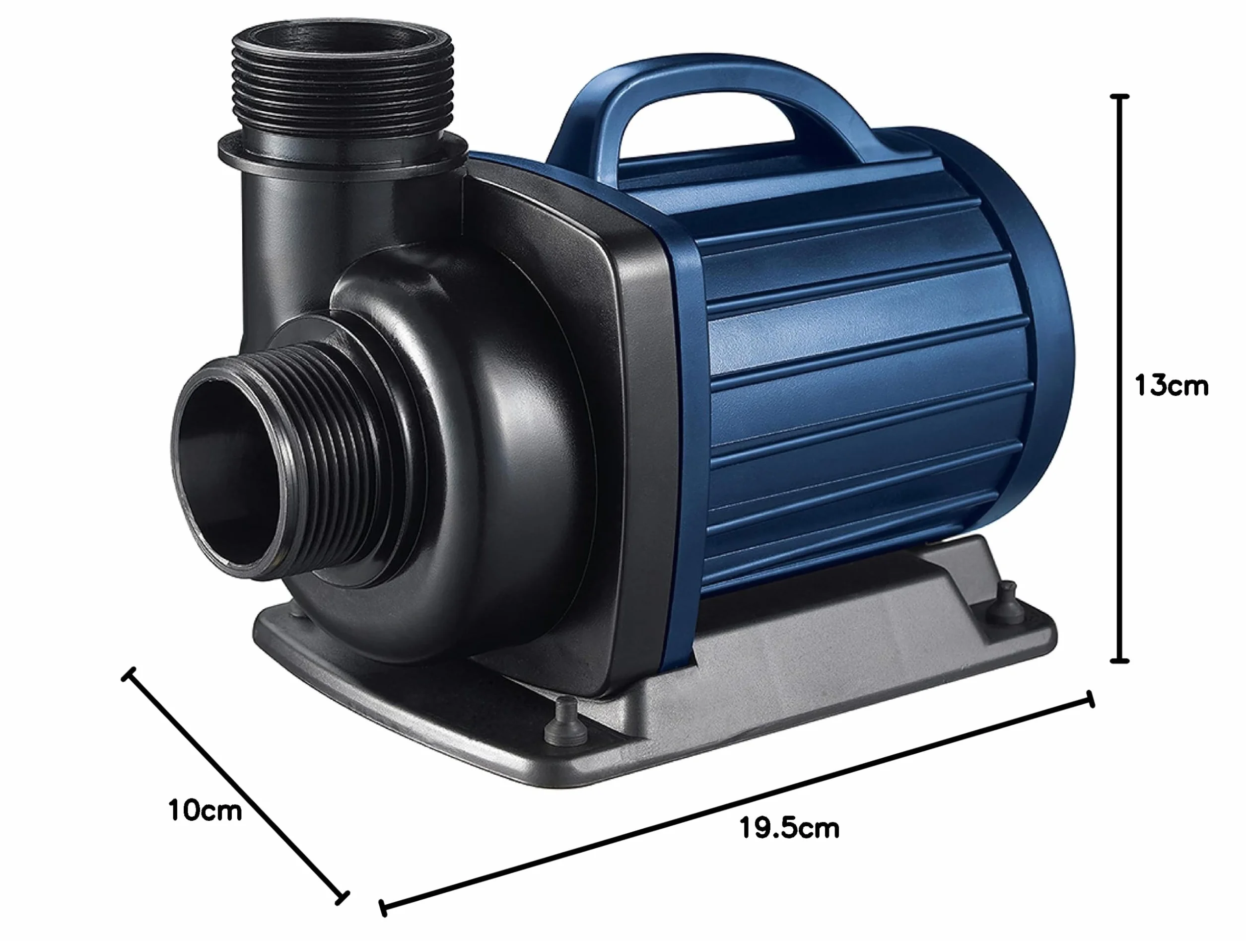 AquaForte Bomba de estanque AquaForte DM 5000 de bajo voltaje 12 voltios 40 vatios, caudal 5m3 p/h, altura 3,5 m, protección automática contra funcionamiento en seco, longitud del cable 10 m