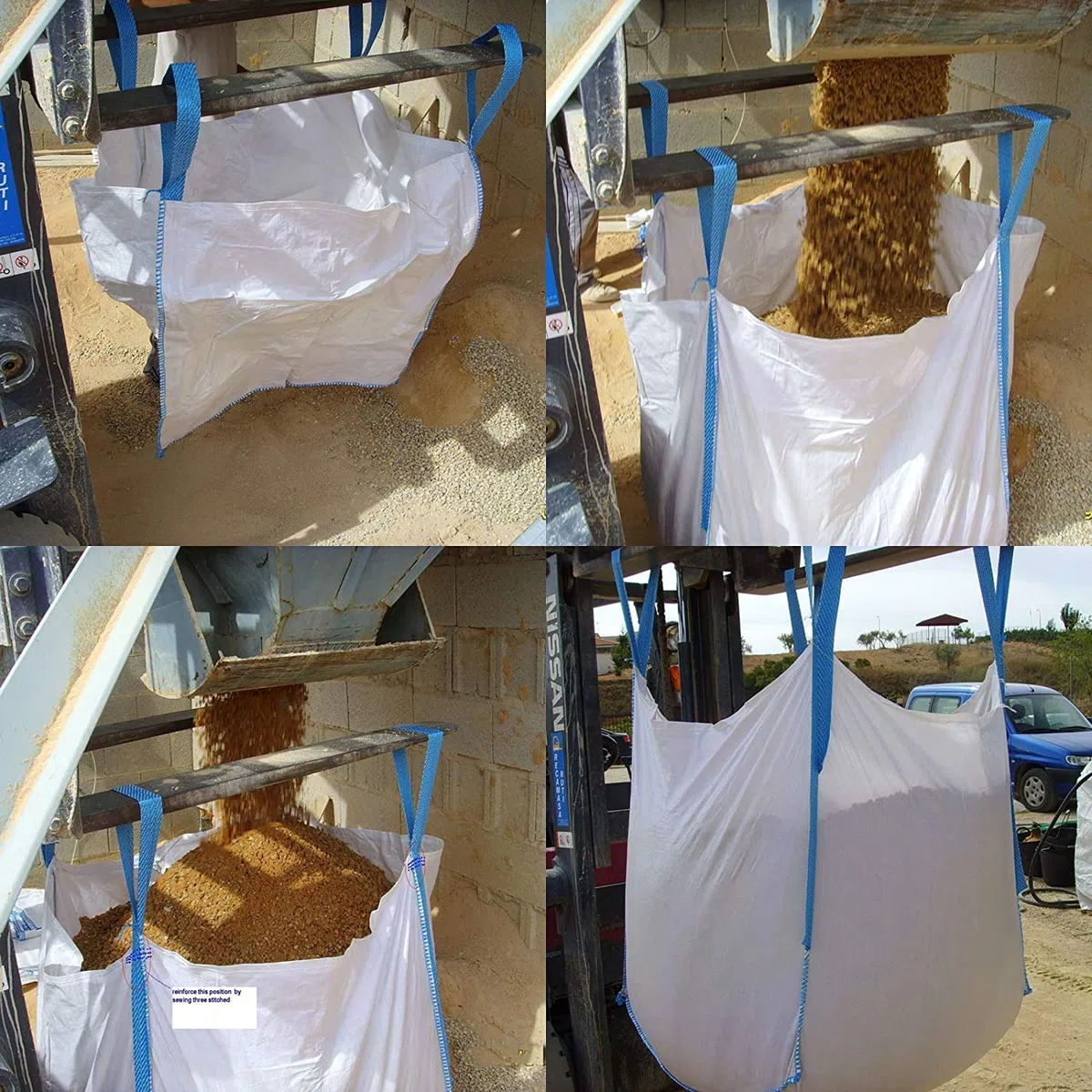 MULTISAC 135. Big Bags (FIBC) 90x90x120cm 1500 KG. Ideal para gestión de reciclaje, escombros, tierra, áridos, jardinería, etc. (5)