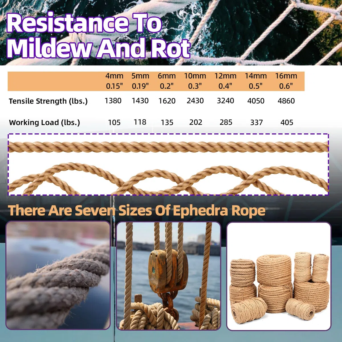 Swpeet Cuerda de yute natural trenzada de 14 mmx164 pies, cuerda de yute larga, embalaje de jardinería, ganchillo, perfecto para manualidades, regalo, envoltura, embalaje