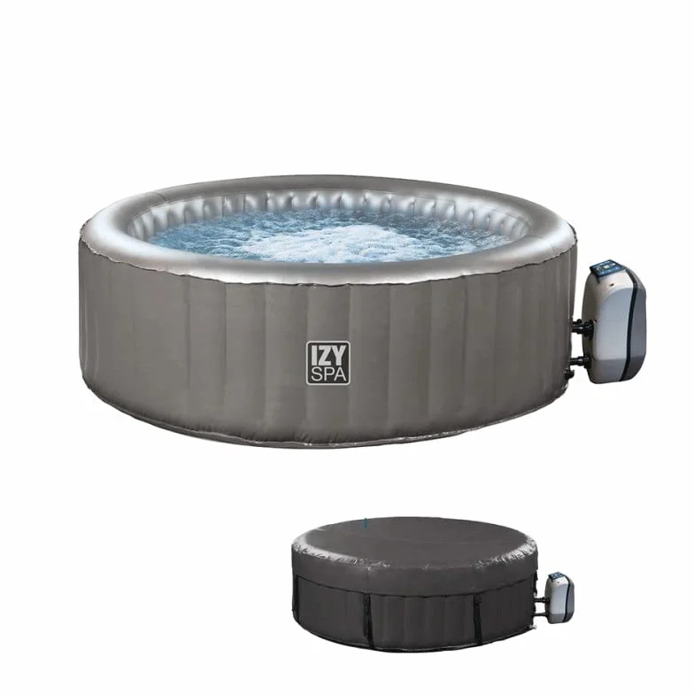 NETSPA IZY - Pack de spa hinchable, 2+1 lugares, incluye lona para el suelo y cobertor SPARO