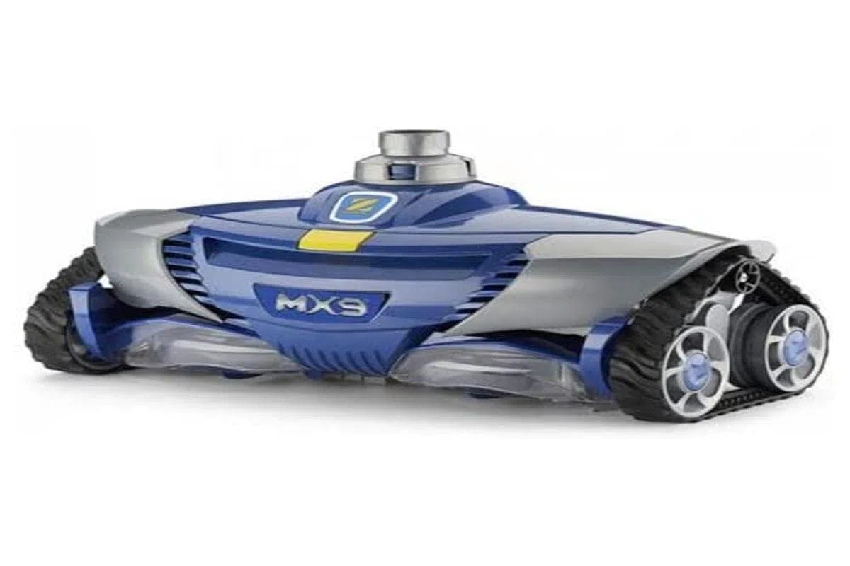 Zodiac MX9 - Limpiafondos Automático Hidráulico para Piscinas hasta 12x6m, Enterradas o Elevadas de Paredes Rígidas, Cepillado Ciclónico, Sistema de Tracción por Correas, Limpia Fondo y Paredes