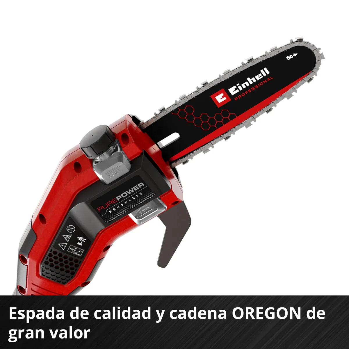Podadora con batería GP-LC 18/20 Li T BL-Solo Einhell Professional Power X-Change (18 V, longitud de corte 18 cm, Brushless, velocidad de la cadena 7 m/s, lubricación de cadena autom., sin batería)