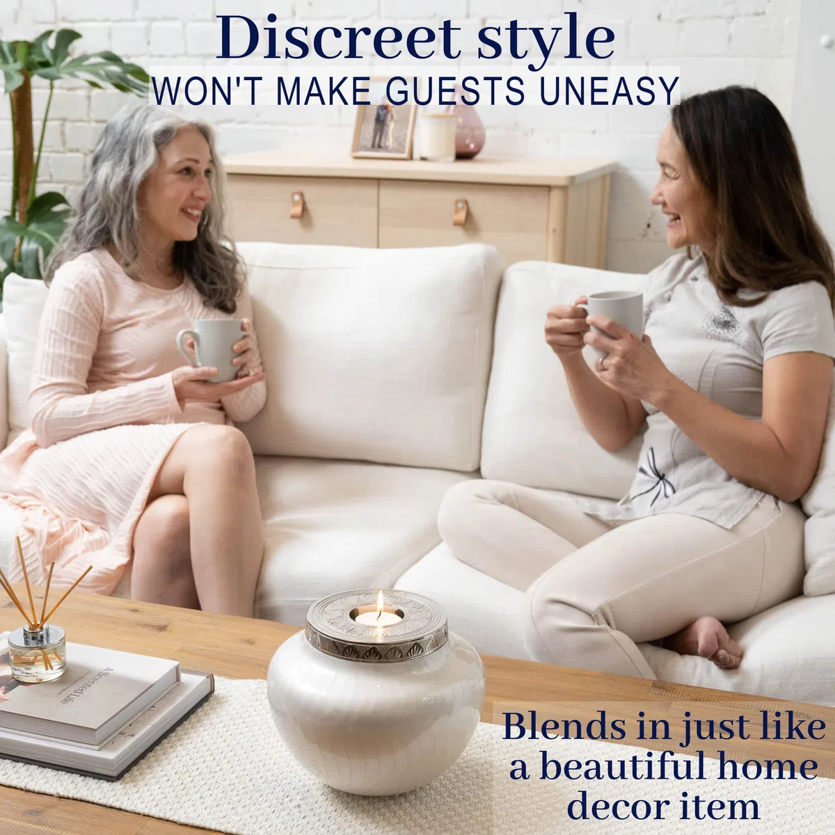 Urnas de cremación grandes para cenizas humanas – Urna decorativa para restos adultos masculinos o femeninos – Soporta hasta 220 libras – Hermosa urna de cremación nacarada – Urnas funerarias para