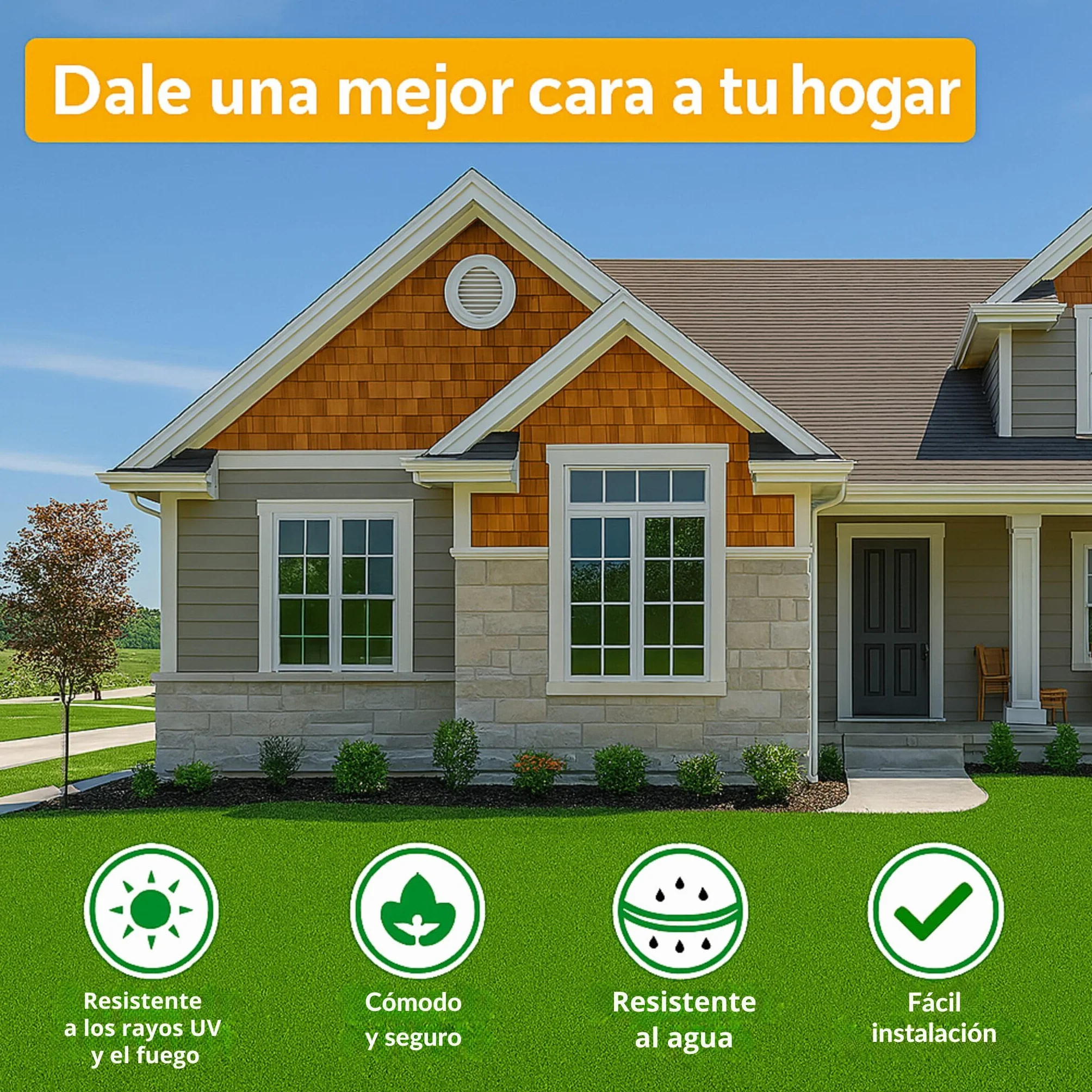 Rollos de Cesped Artificial 2x5 Barato - Césped Artificial para Exterior Resistente y Suave - Rollo Cesped Artificial Terraza Compatible con Animales - Alfombra Césped Exterior 20mm
