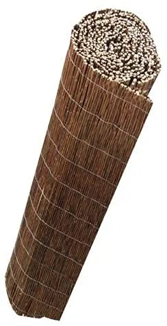 Mugar- Mimbre Grueso Natural en Rollos de 5 Metros - Vallas de Ocultación Naturales para Jardín- Varias Alturas (2 x 5 metros)