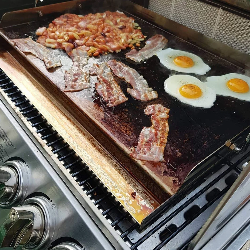 onlyfire Plancha Barbacoa de Acero Inoxidable Universal para Barbacoa de carbón, Parrilla de Gas y más, Rectangular, 51x32x7cm