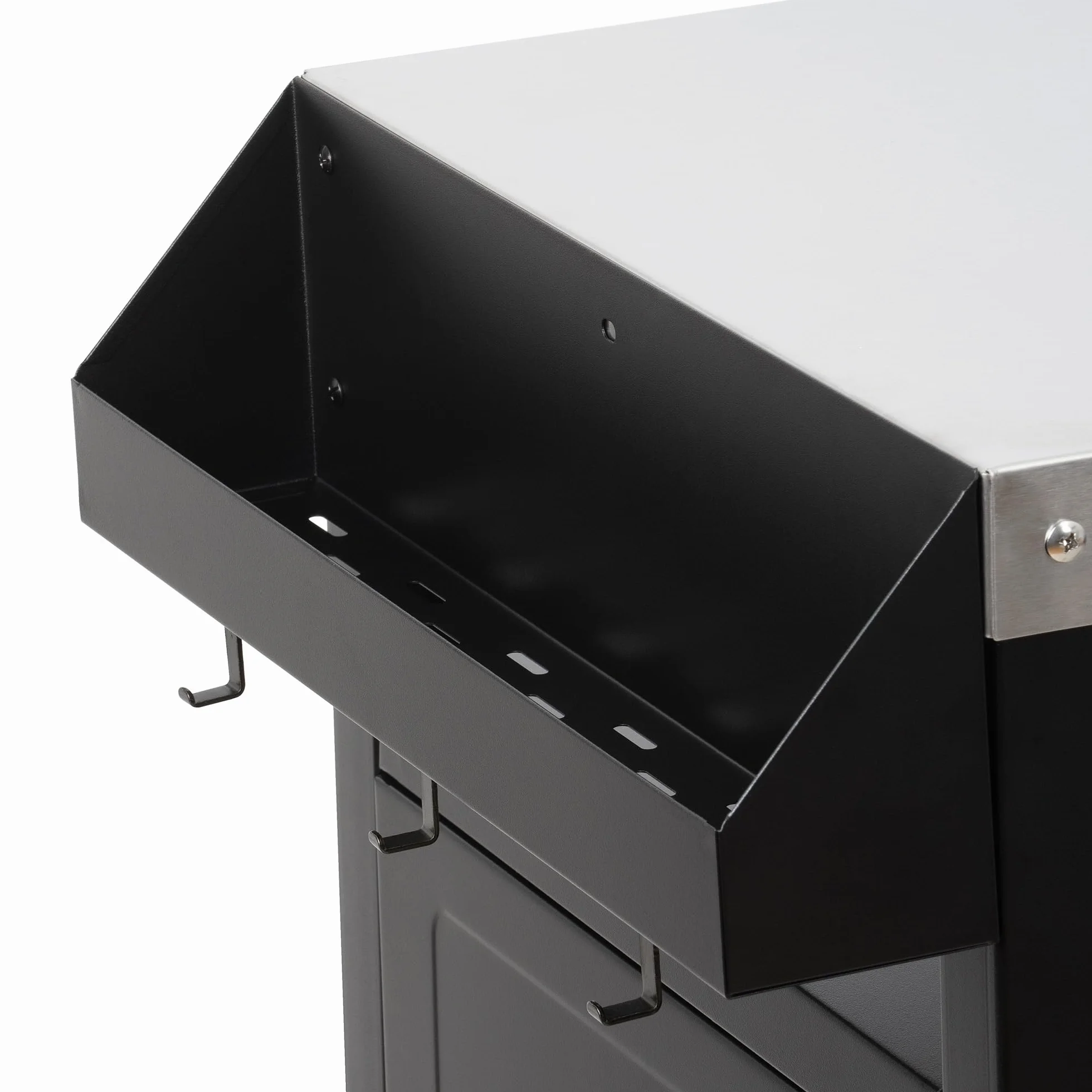 BBQ-TORO Carrito para Barbacoa | 103,5 x 59 x 81 cm | Mesa Auxiliar | Color Plata | Carro con Ruedas | Cocina al Aire Libre | Carrito Auxiliar para Barbacoa | Accesorio para Barbacoa