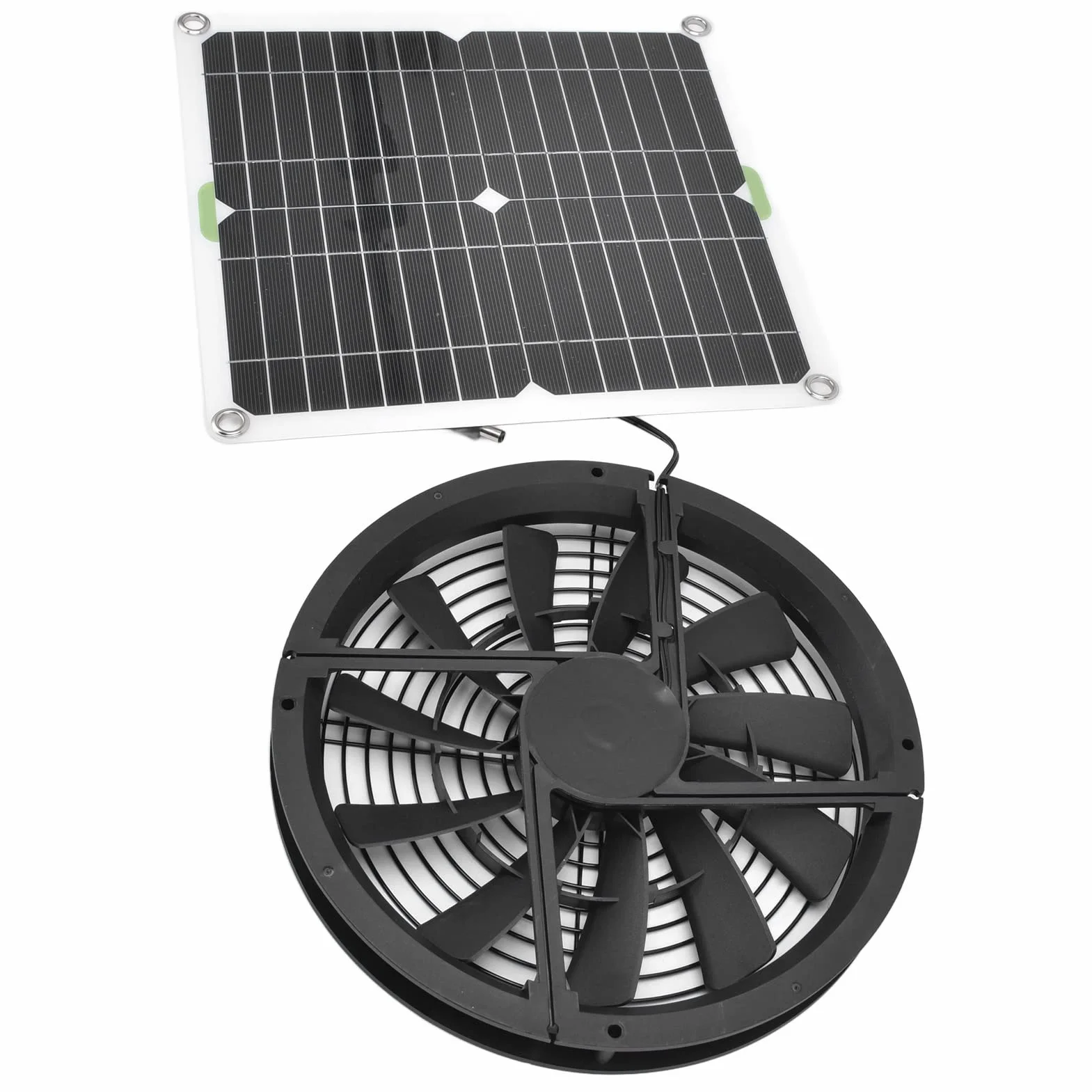 Ventilador Solar, Ventilador Con Panel Solar Ventilador De Escape Solar Ventilador De Invernadero Solar Ventilador De Panel Solar A Prueba De Agua 10 Pulgadas 100w Para Casa De Mascotas