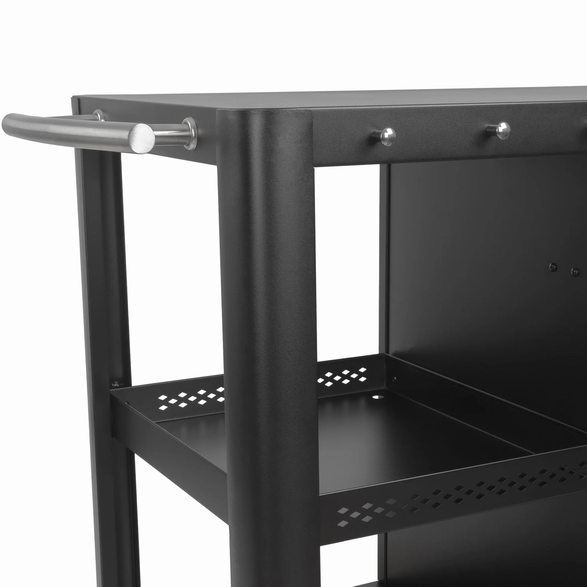 BBQ-Toro Mesa de Barbacoa con Gran Superficie de Trabajo 95 x 50 x 80 cm | Color Negro | Mesa Auxiliar para Barbacoa | Carrito de Barbacoa, Terraza, Jardín | Mesa de Barbacoa Exterior