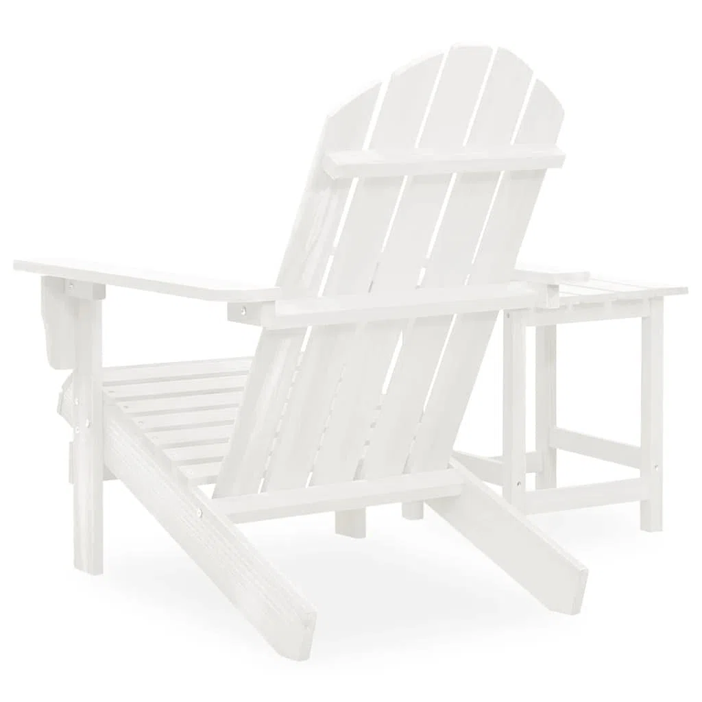 homiuse Adirondack Adirondack Silla de jardín blanca Adirondack Silla Muebles de jardín Silla Loungesessel GartenstüHle Armlehnstuhl Gartenstuhl Mecedora Madera con Mesa Madera Maciza Abeto 69,5 x