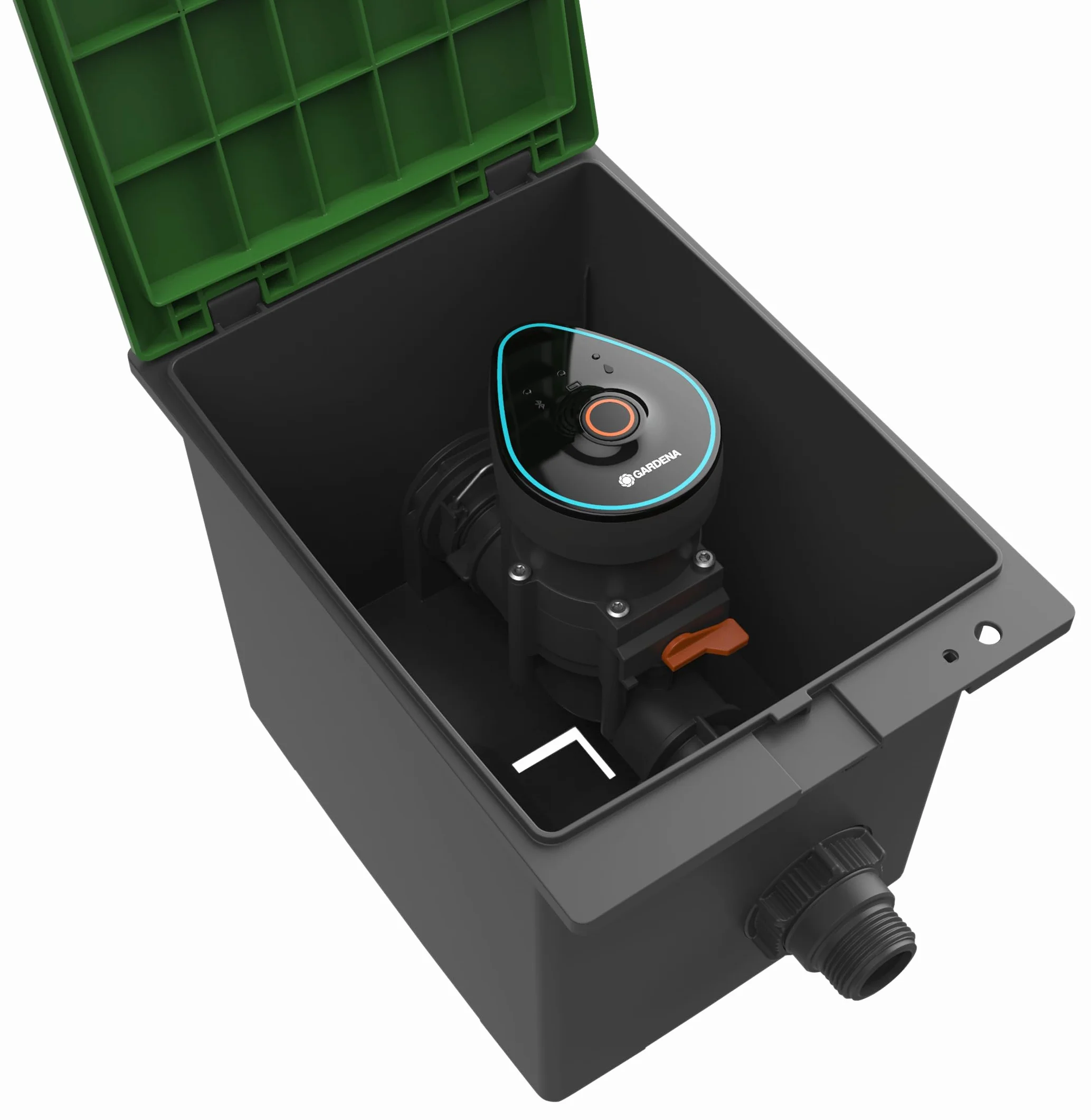 Gardena Válvula de riego Bluetooth de 9 V: control de riego programable con Bluetooth, alcance de hasta 10 m, 6 horarios independientes (01285-20)