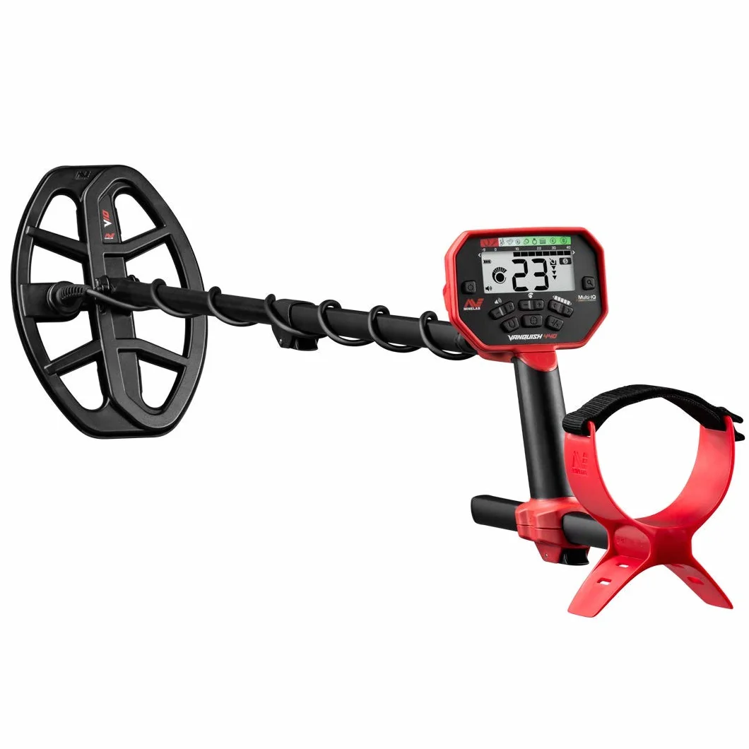 Detector de Metales Minelab Vanquish 440 Multi-Frequency Pinpointing para Adultos con Bobina V10 10 Pulgadas x 7 Pulgadas Doble-D Impermeable