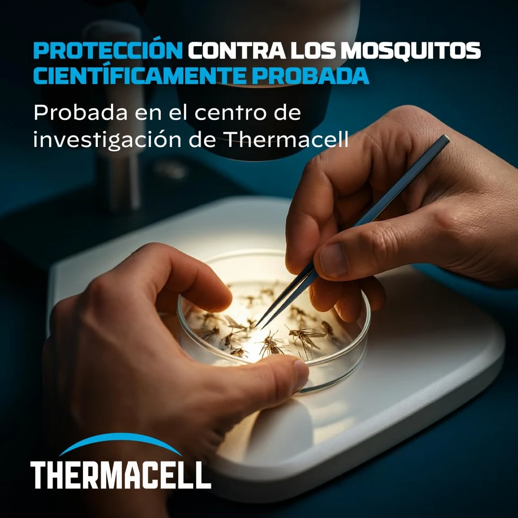 Thermacell Difusor Antimosquitos para Exteriores + Bolsa Exclusiva de Regalo – Protección 20 m², Sin DEET, Negro