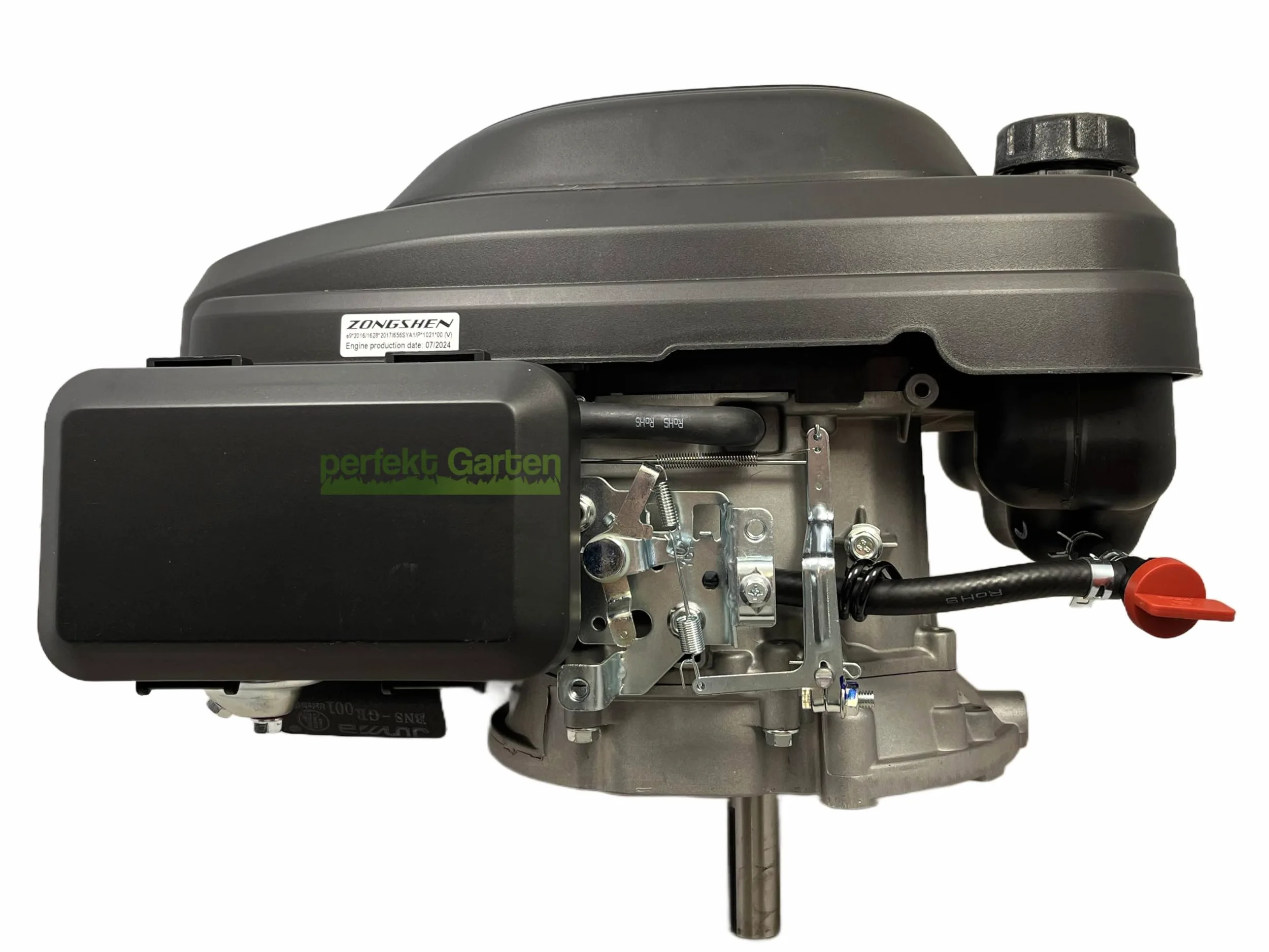 Motor de cortacésped de arranque de retroceso Zongshen XP200A de 196 cc y 6,5 CV de perfektGarten 22,2 mm / 80 mm + aceite