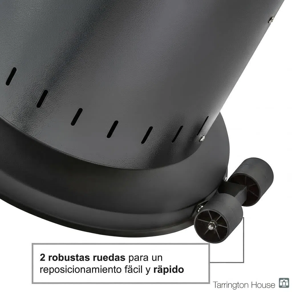 Tarrington House Estufa de gas Seta para exterior GPH3000, 76 x 218 cm, gris