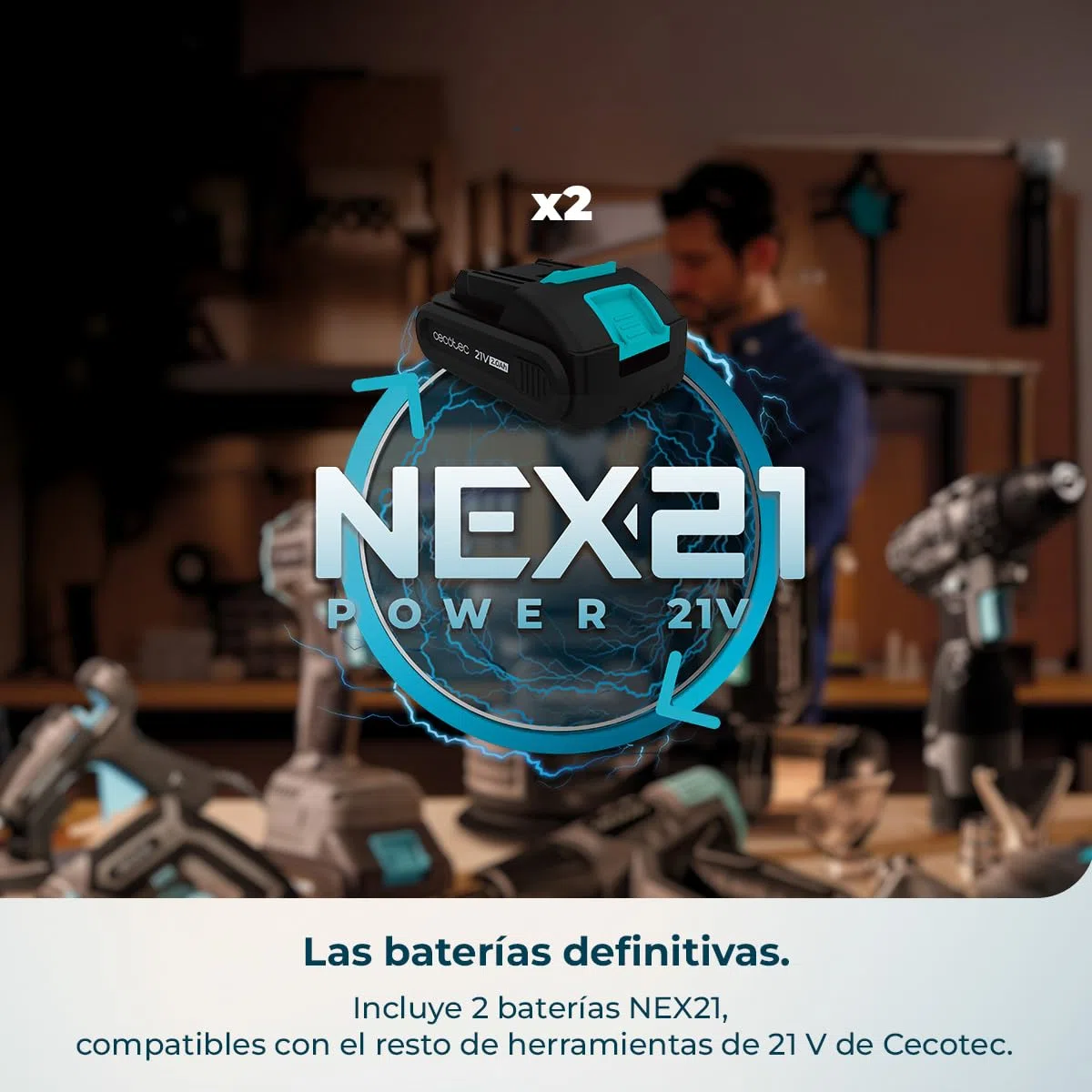 Cecotec Cortacésped de Batería sin Cable Terrenator E3 Liberty Z Plus. Motor sin Escobillas Brushless, Funciona 2 Baterías 21V 4Ah, Cambio Altura Sistema Z-Tech, Ancho 38cm, Depósito 40L