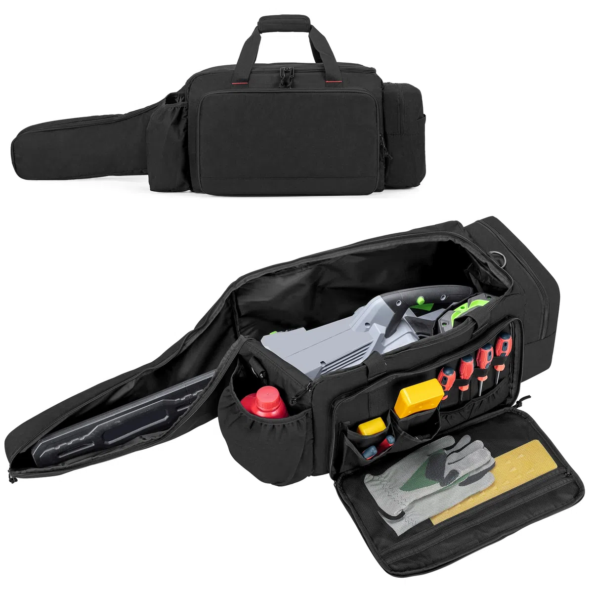 SAMDEW Estuche para Motosierra Compatible con EGO 35 y 40 y 45cm Motosierra Eléctrica, Bolsa de Almacenamiento Apto para 14/16/18 Pulgadas Cable y Accesorios (Solo Bolsa)