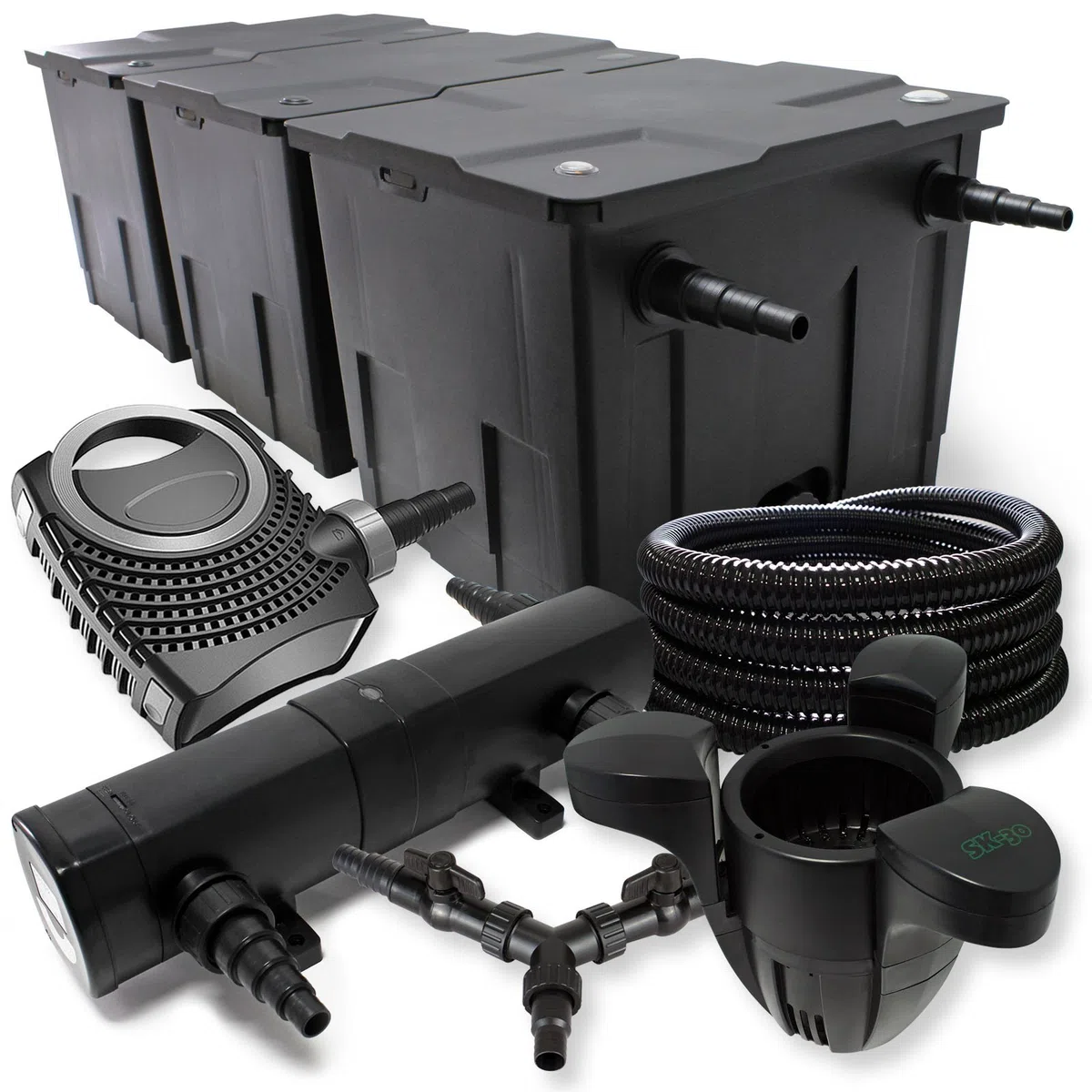 SunSun Filtro para 90000l Estanque 36W clarificador neo8000 Bomba 25m Manguera Skimmer SK30