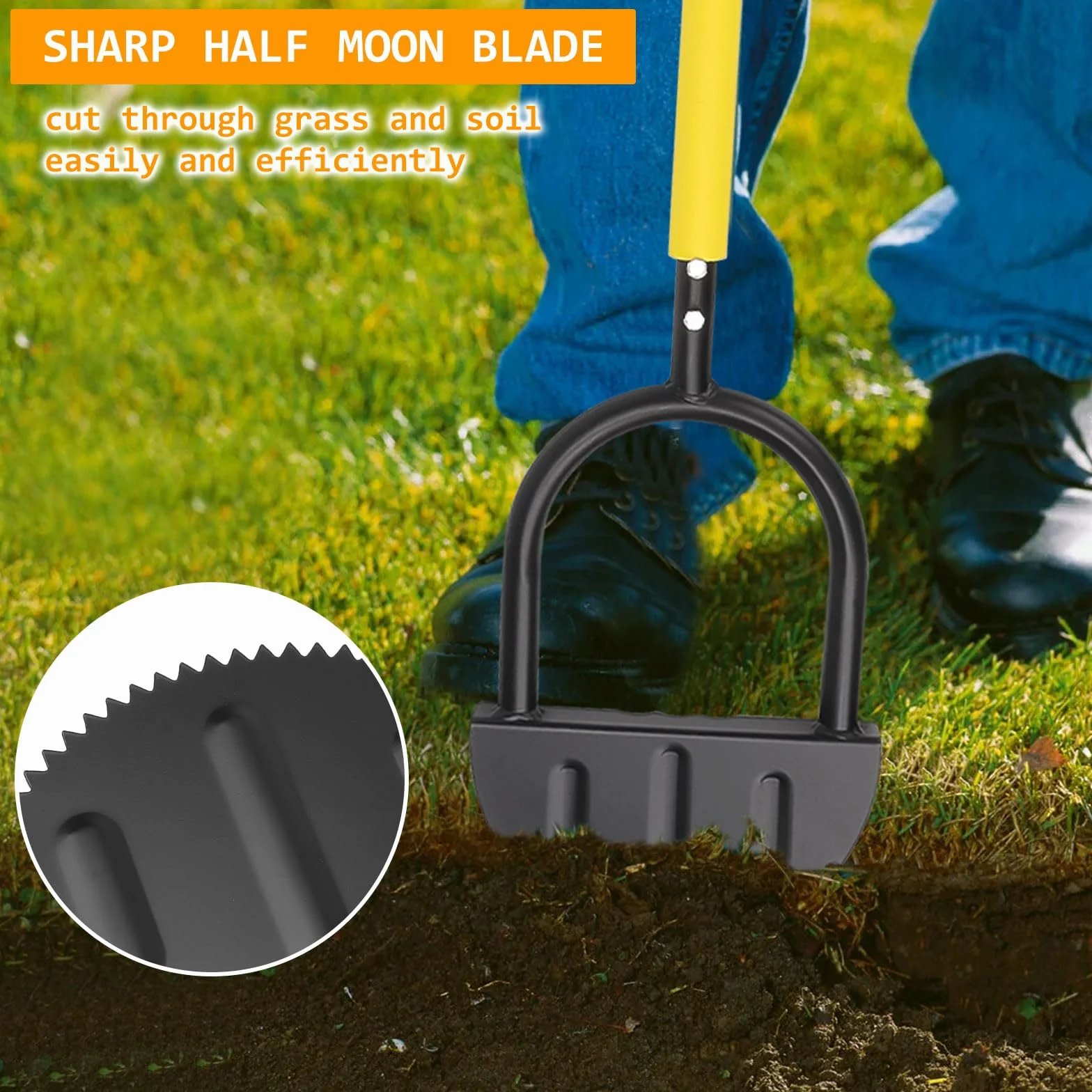 BigKing Herramienta De Borde De Césped Manual, Herramienta De Borde De Jardín, Pala Jardín Para Reparación De Jardines Y Céspedes