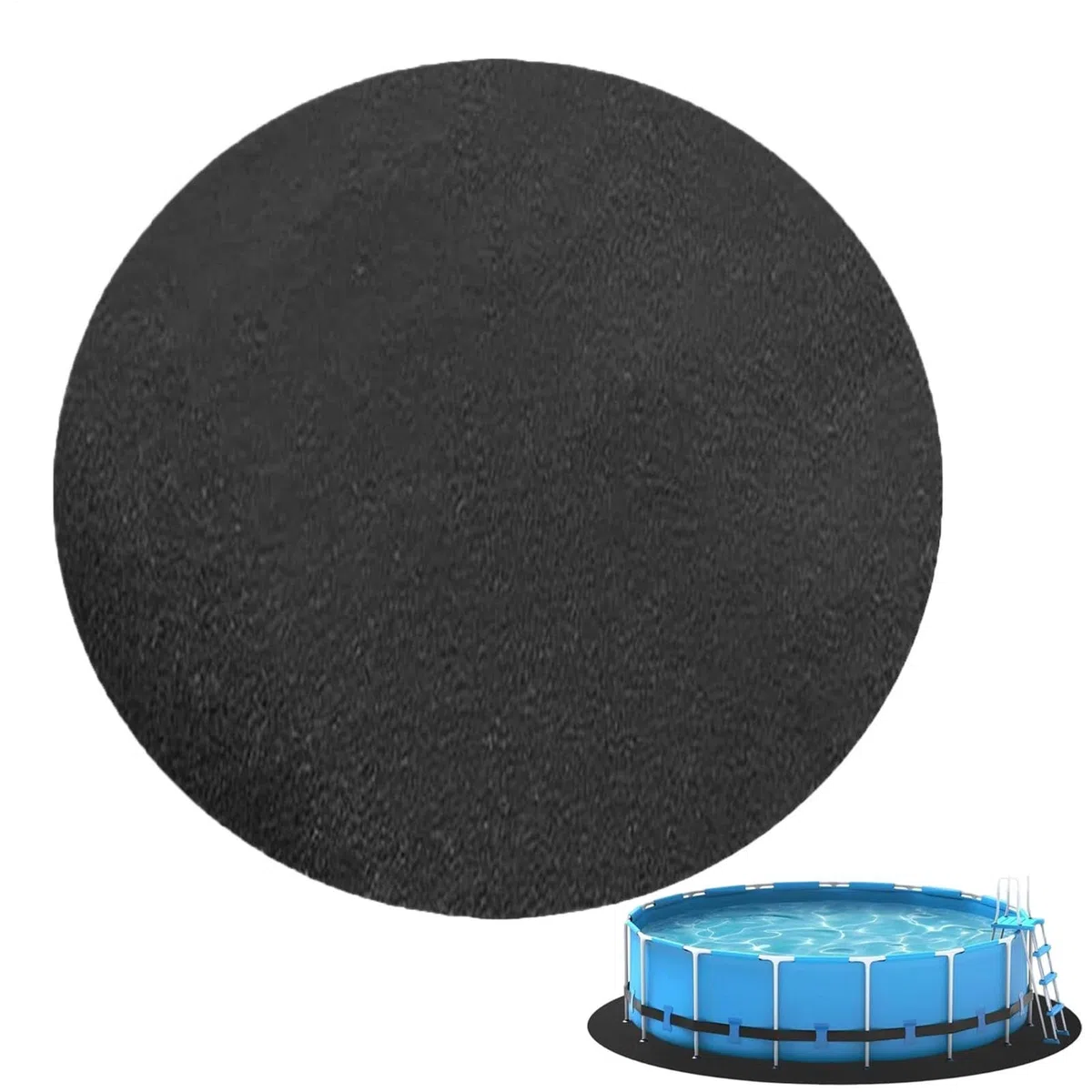 Alfombrilla protectora de tela para el suelo de la piscina, 3 x 3 m, resistente para piscinas sobre el suelo, resistente a pinchazos, protección del césped, corte /rectangular a medida
