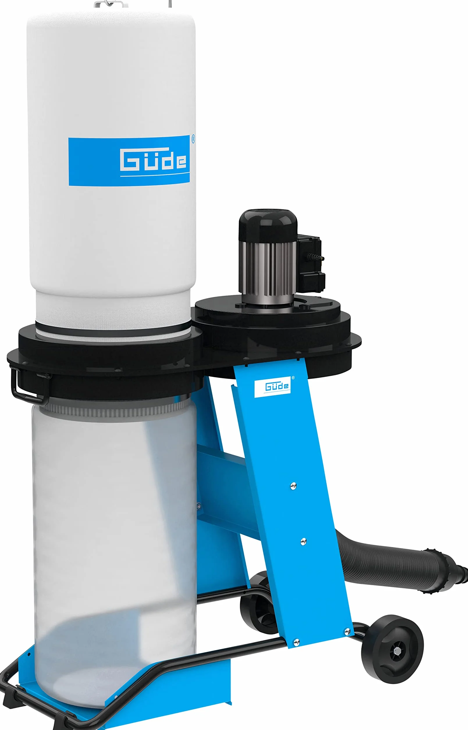 Güde Sistema de aspiración GAA 65.1 (550 W, Potencia de Aire 1150 m³/h, presión Negativa 1145 pa, Manguera de aspiración de 2 m, conexión de aspiración Ø 100 mm, Volumen del depósito 65 l, Incluye