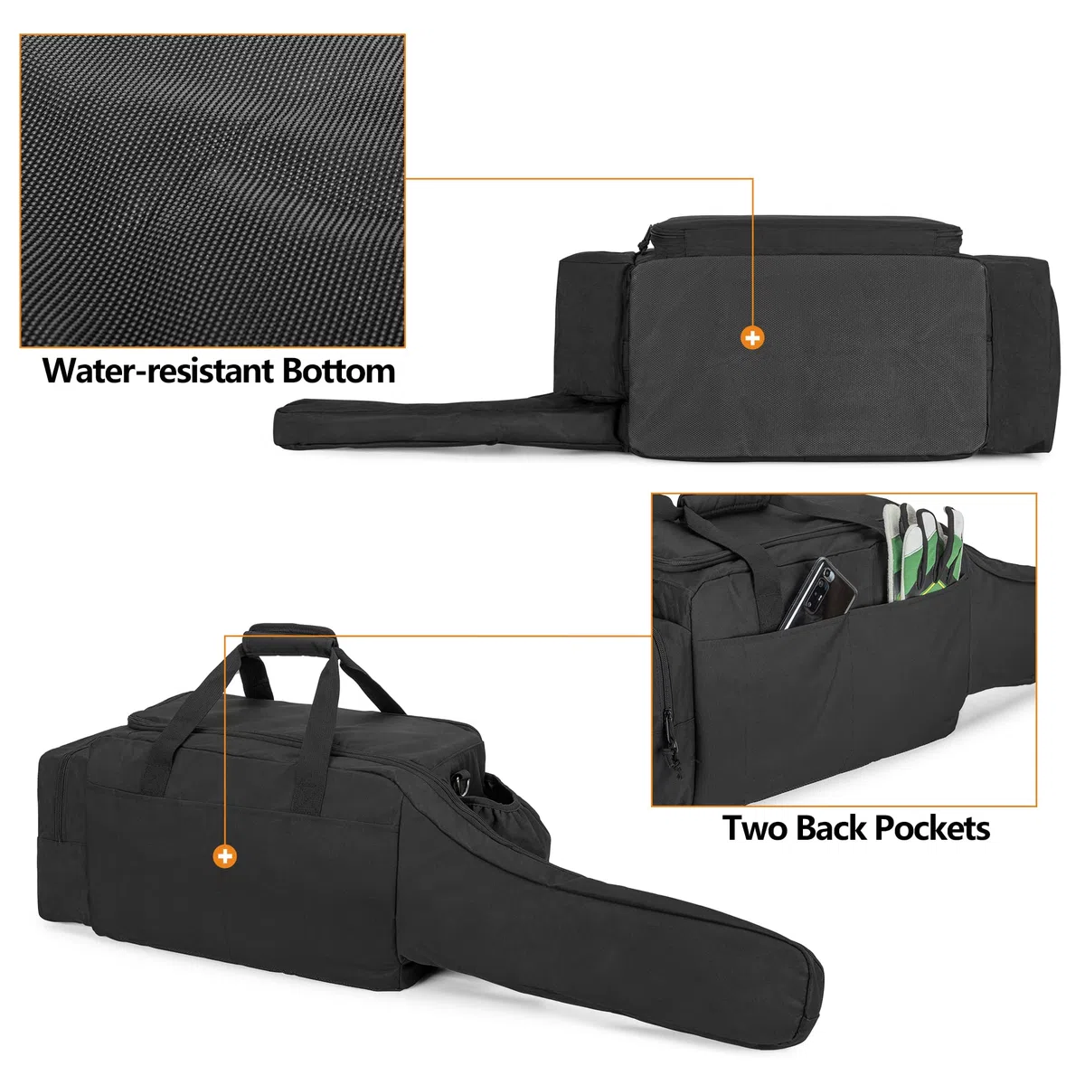 SAMDEW Estuche para Motosierra Compatible con EGO 35 y 40 y 45cm Motosierra Eléctrica, Bolsa de Almacenamiento Apto para 14/16/18 Pulgadas Cable y Accesorios (Solo Bolsa)