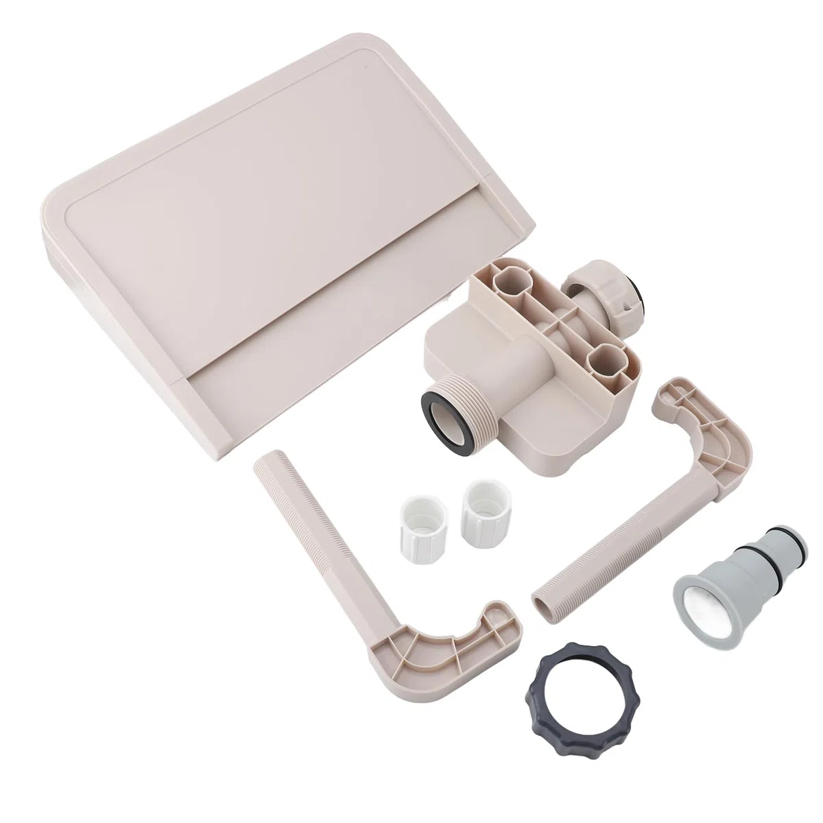 Fuente de Piscina Desmontable con Estructura Resistente, Cascada de Agua para Piscinas elevadas y jardín, fácil instalación, Accesorios de PVC para relajación y decoración, 33.5x23x27 cm