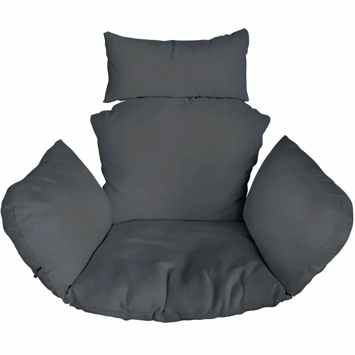 Ferocity Cojín de Silla de Hamaca XXL, Colgante Huevo Cojines, Columpio Silla Cojín Respaldo con Almohada para la Cabeza, Cjín Impermeable, para Patio Jardín, Grafito [114]