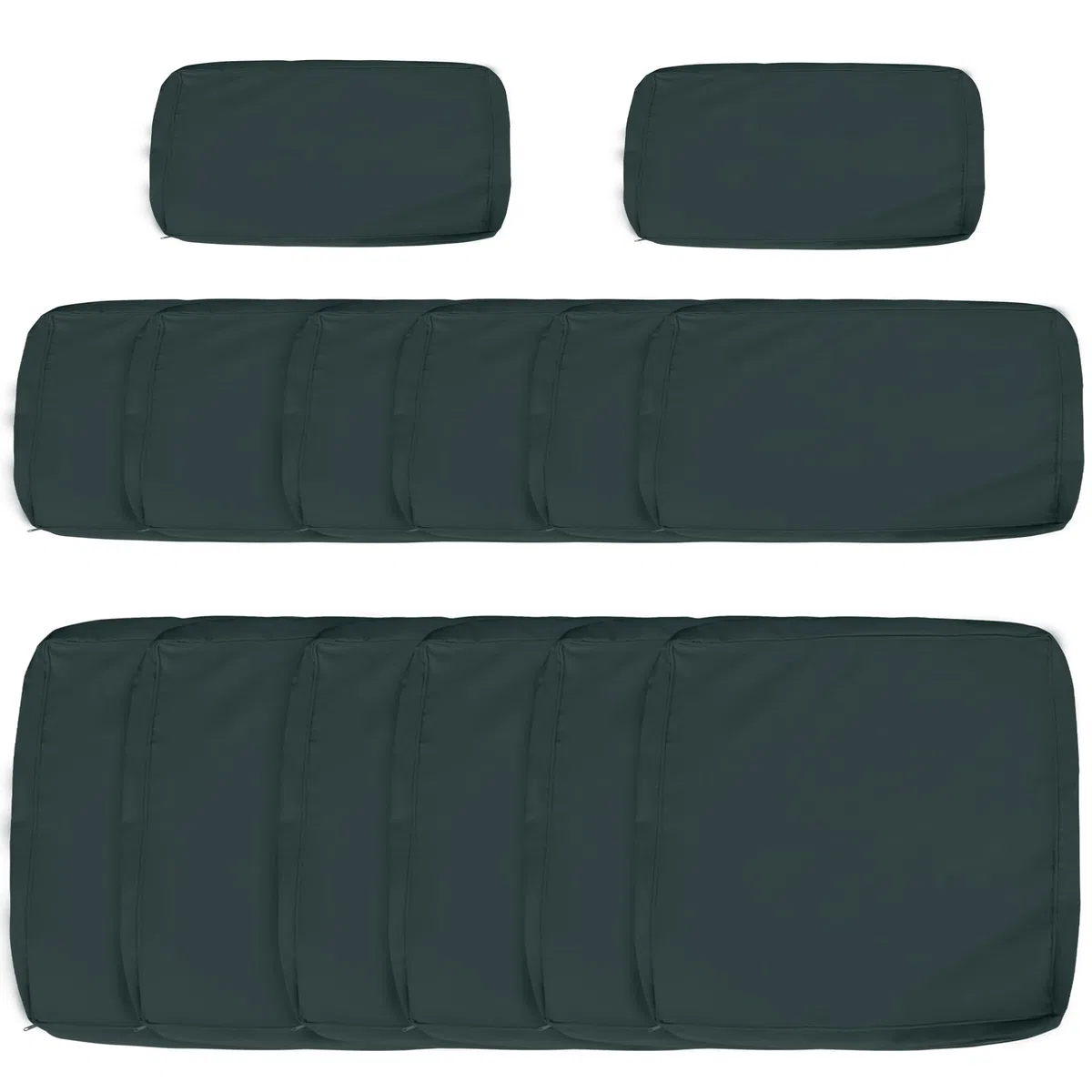 Outsunny Juego de Fundas de cojín de Repuesto para sofá de jardín, ratán de jardín, Funda de poliéster de Repuesto para Exteriores, no Incluye cojín, Color Gris