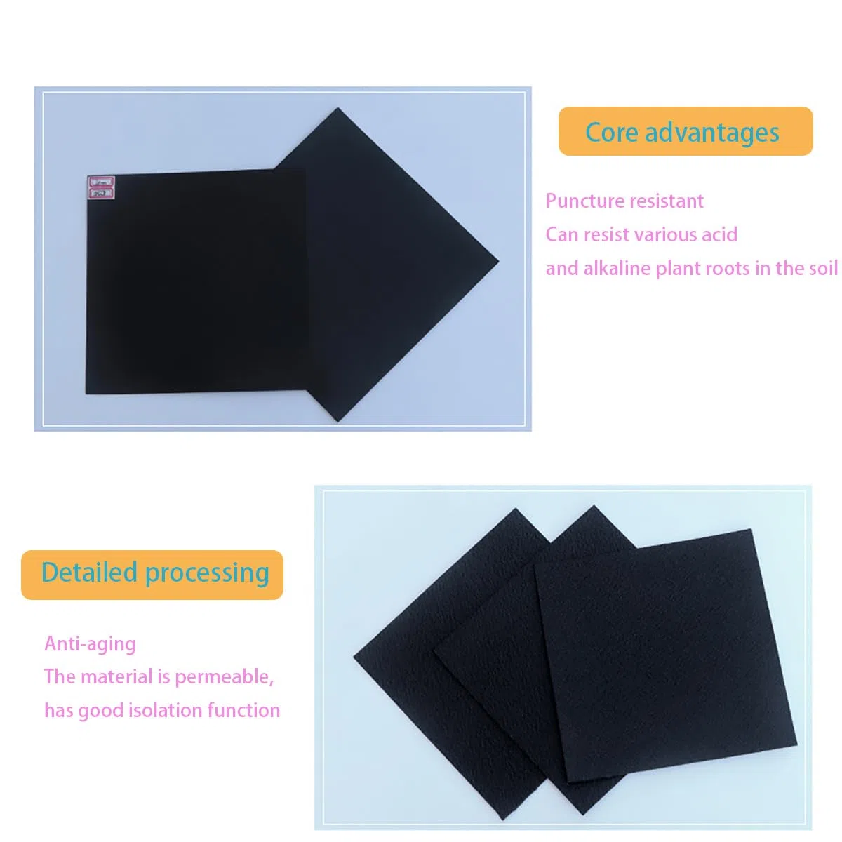 Revestimiento de Estanque de HDPE Revestimiento de Estanque Grande Espesor 0.4mm Membrana Reforzada paisajismo Resistente al desgarro para Fuentes de Agua y Jardines(Size:7mx10m)