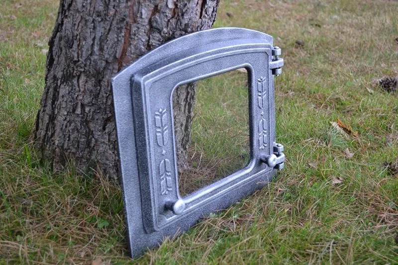 Euro SEZAM DZP18 DZP18-37 x 31 cm - Puerta para Horno de Piedra y Pizza - Diestros - Hierro Fundido