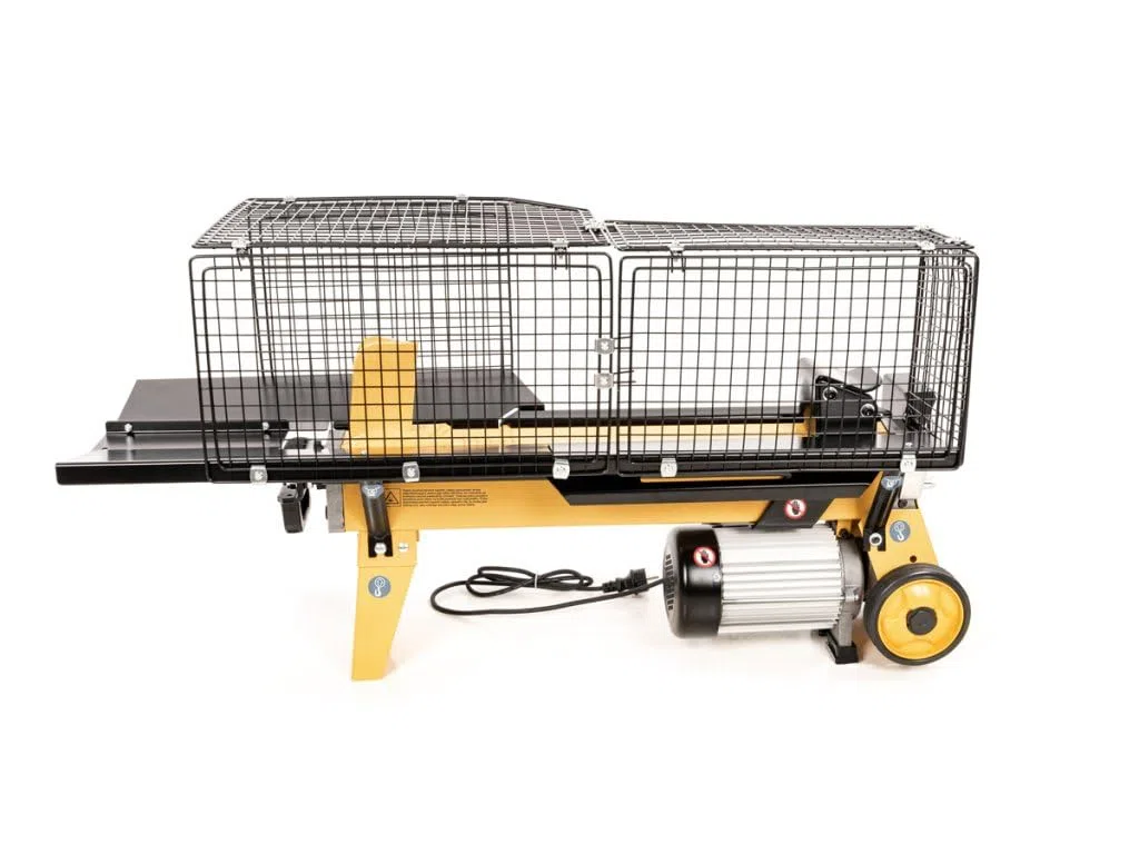 Hahn & Sohn Cedrus LS02H Cortador de leña eléctrico - 7T de fuerza de división, hasta 52 cm de longitud de madera, motor de 2200W - Compacto y seguro, cortador de leña para el hogar y el jardín, leña