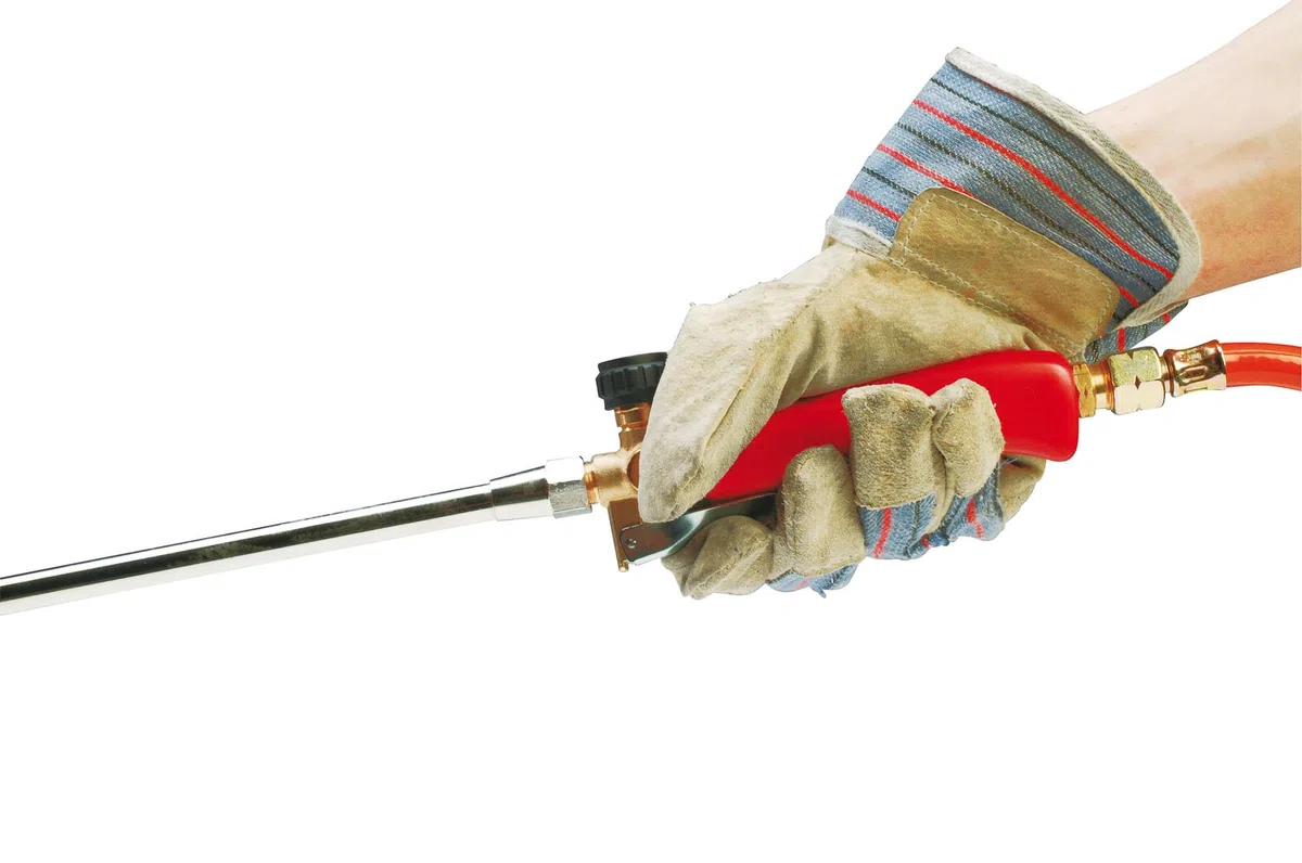 ROTHENBERGER Industrial Quemador de alto rendimiento RoMaxi con manguera de gas propano de 5 m, desbrozadora, lámina bituminosa, soldadura de lámina, para conexión a bombona de gas propano, 030954E