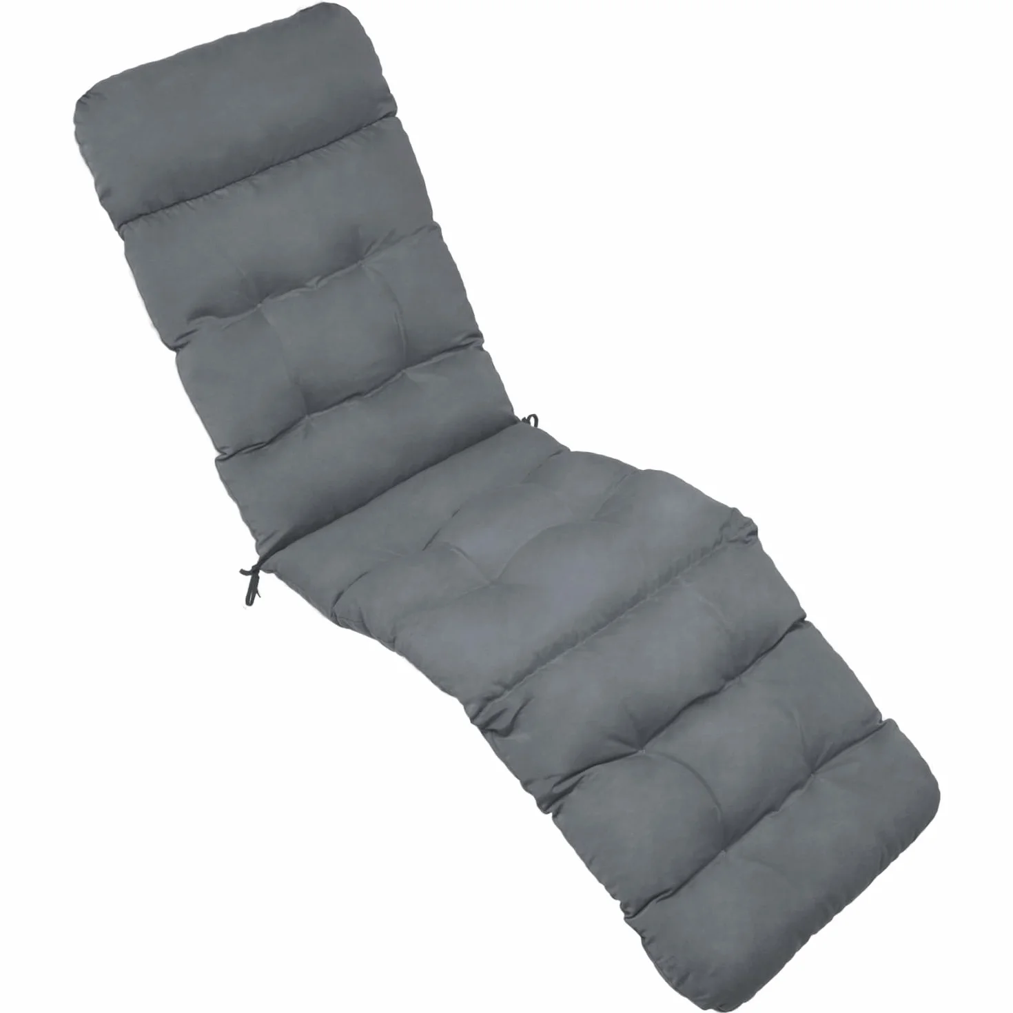 Beautissu 2X Colchoneta Tumbona Exterior 200x50x8 cm Flair DC – Cojin Tumbona Exterior para Jardín o Terraza con Relleno de Gomaespuma – Gris Claro