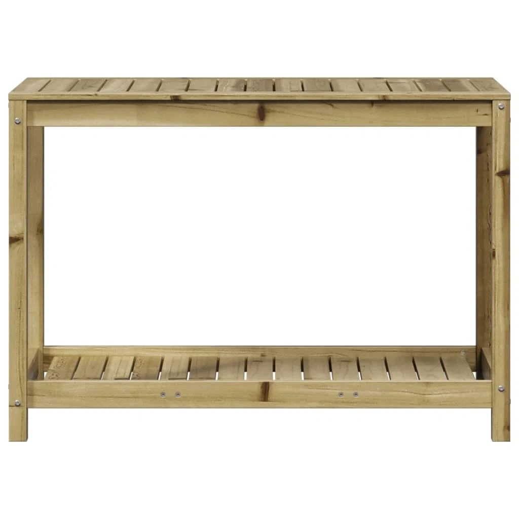 vidaXL Mesa plantación con Estante Madera Pino impregnada 108x50x75 cm